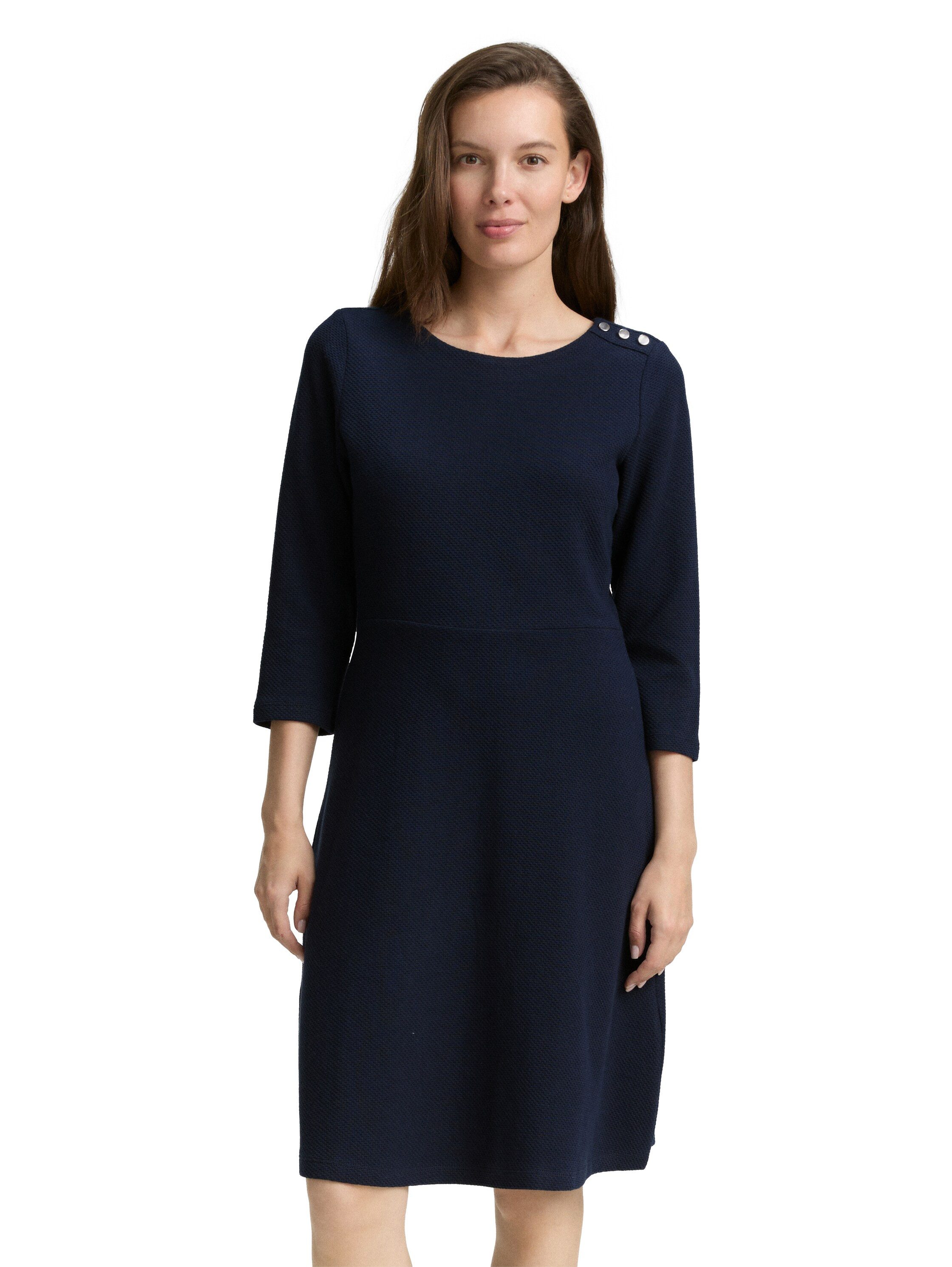 TOM TAILOR Jerseykleid Sommerkleid mit Knopf-Details