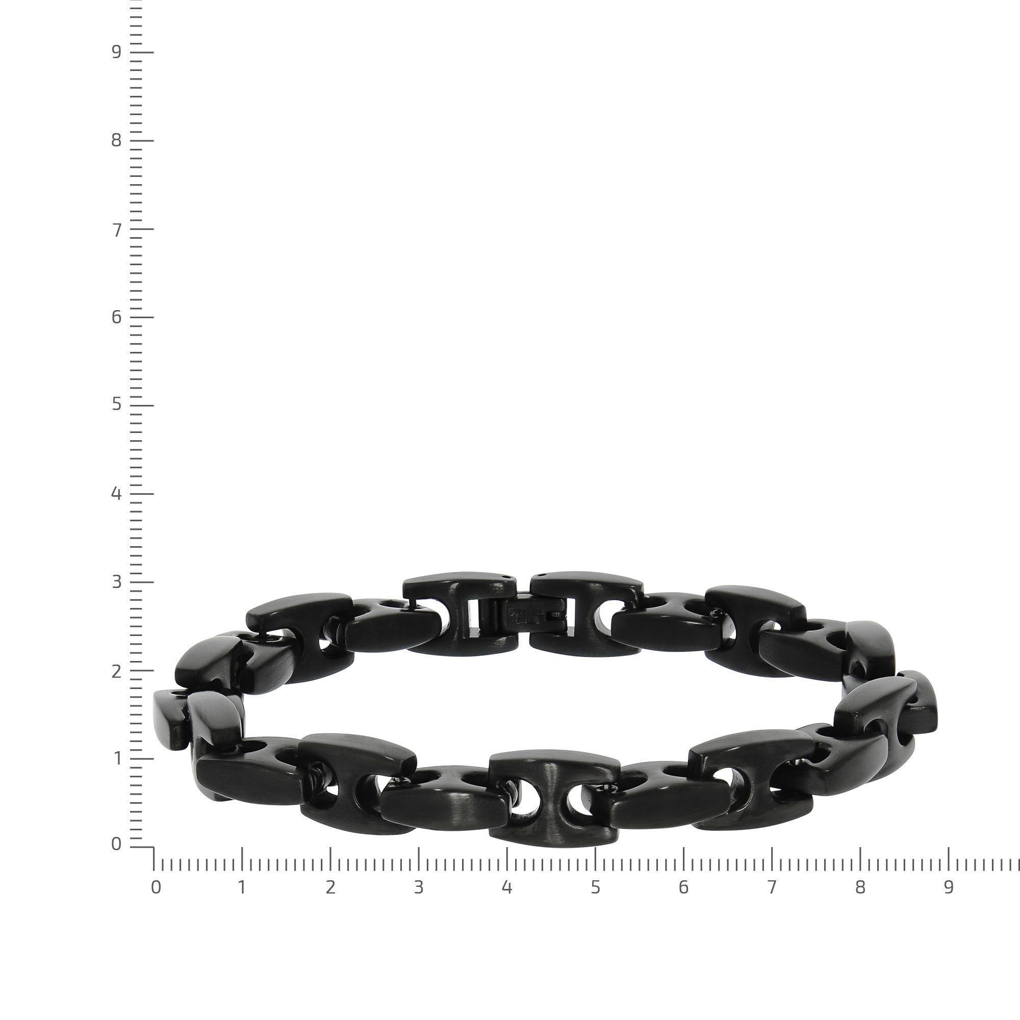 Zeeme Armband Edelstahl matt glanz schwarz 23,5cm lang