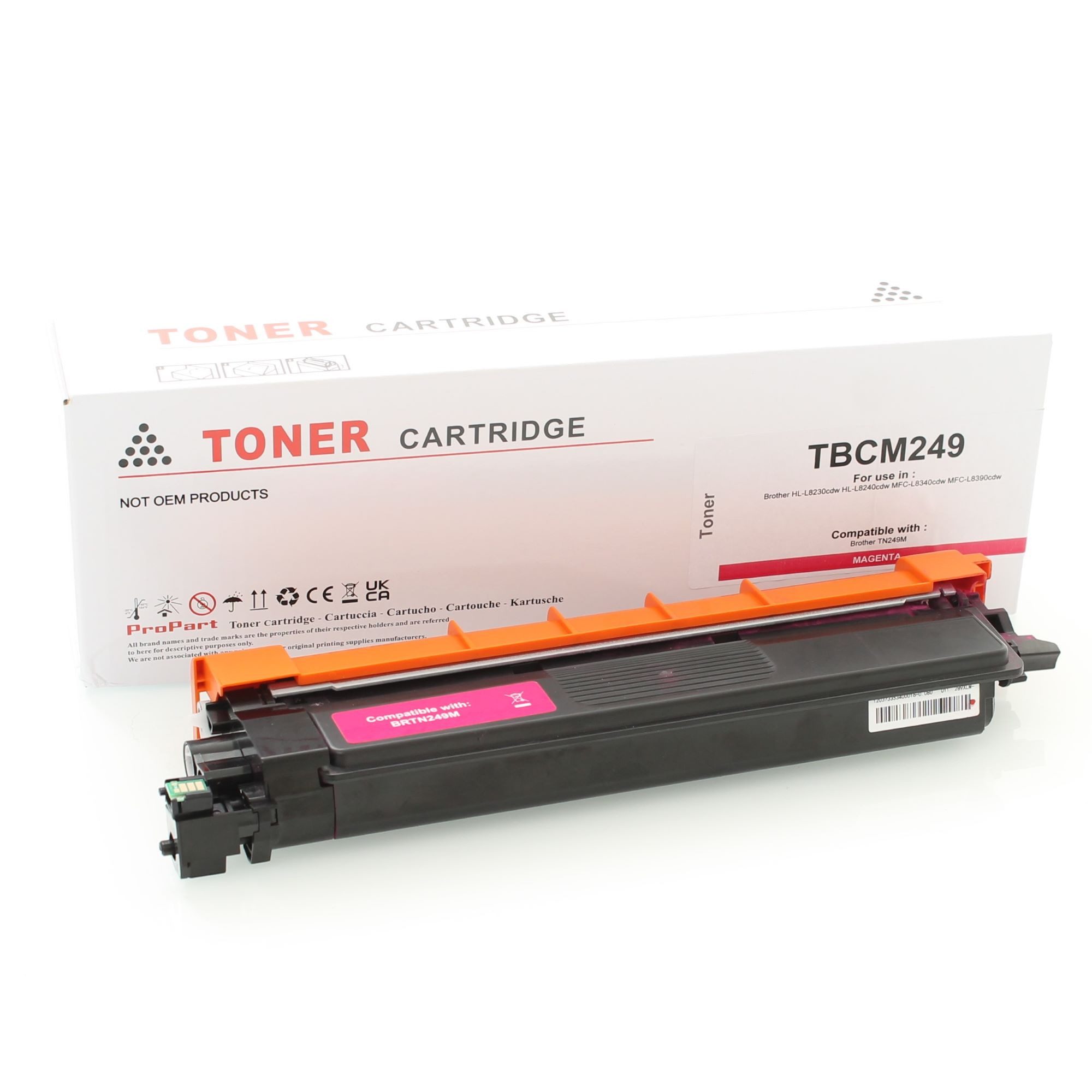 ABC Tonerkartusche Kompatibler Toner XXL für Brother TN249M Magenta 4000 Seiten HL-L8230c