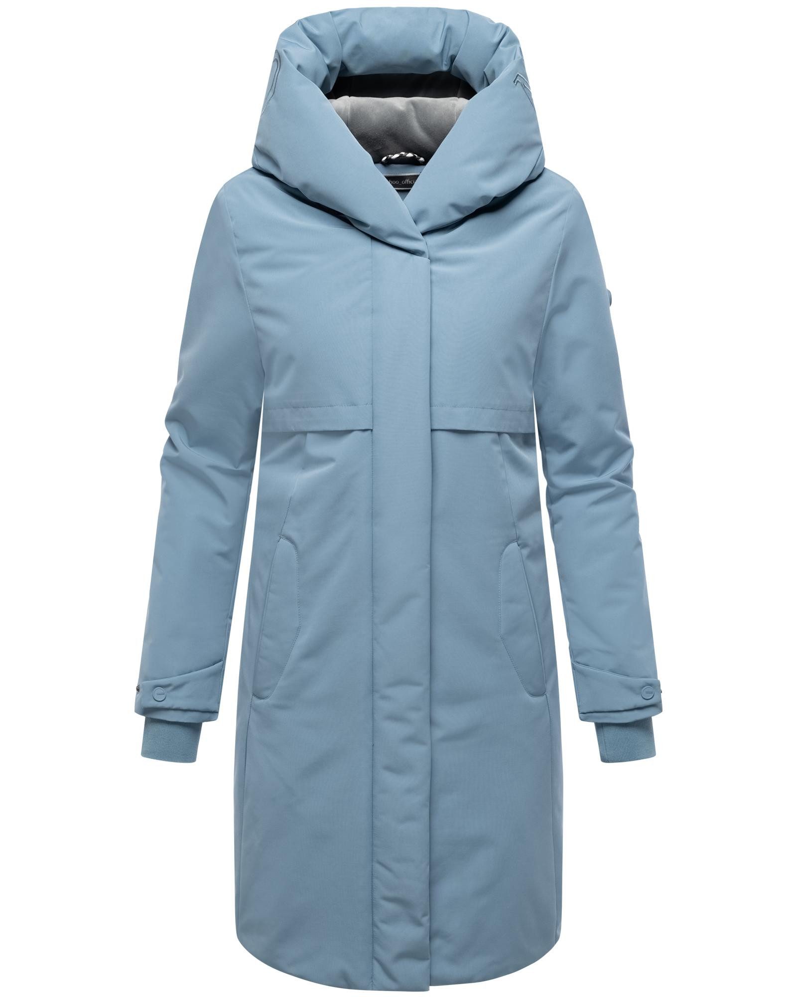 Navahoo Wintermantel Domingaa 14 Langer warmer Mantel mit magnetischen Details