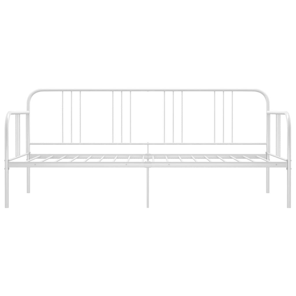 vidaXL Bett Schlafsofa Bettgestell Weiß Metall günstig online kaufen