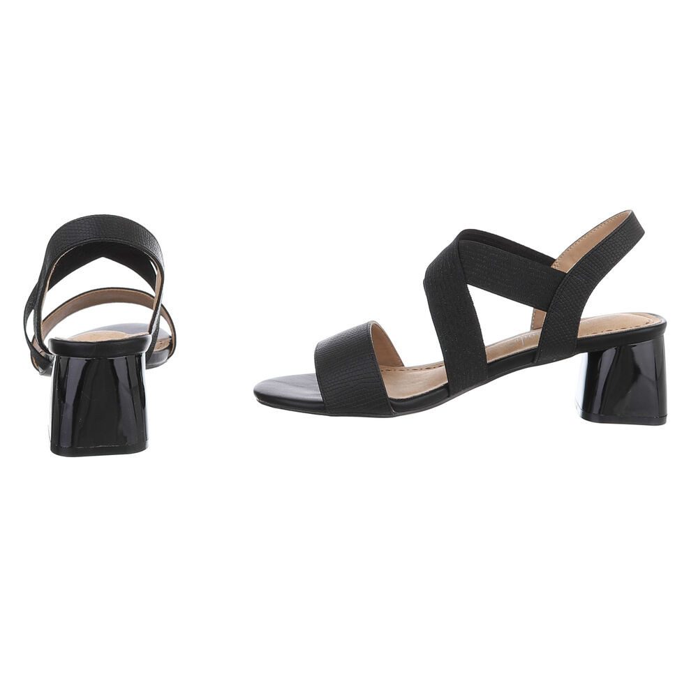 Ital-Design Elegante Sandalen mit Crossband und Blockabsatz für Damen Sandalette (91117367) Blockabsatz Sandalen & Sandaletten in Schwarz – Bild 5 von 5