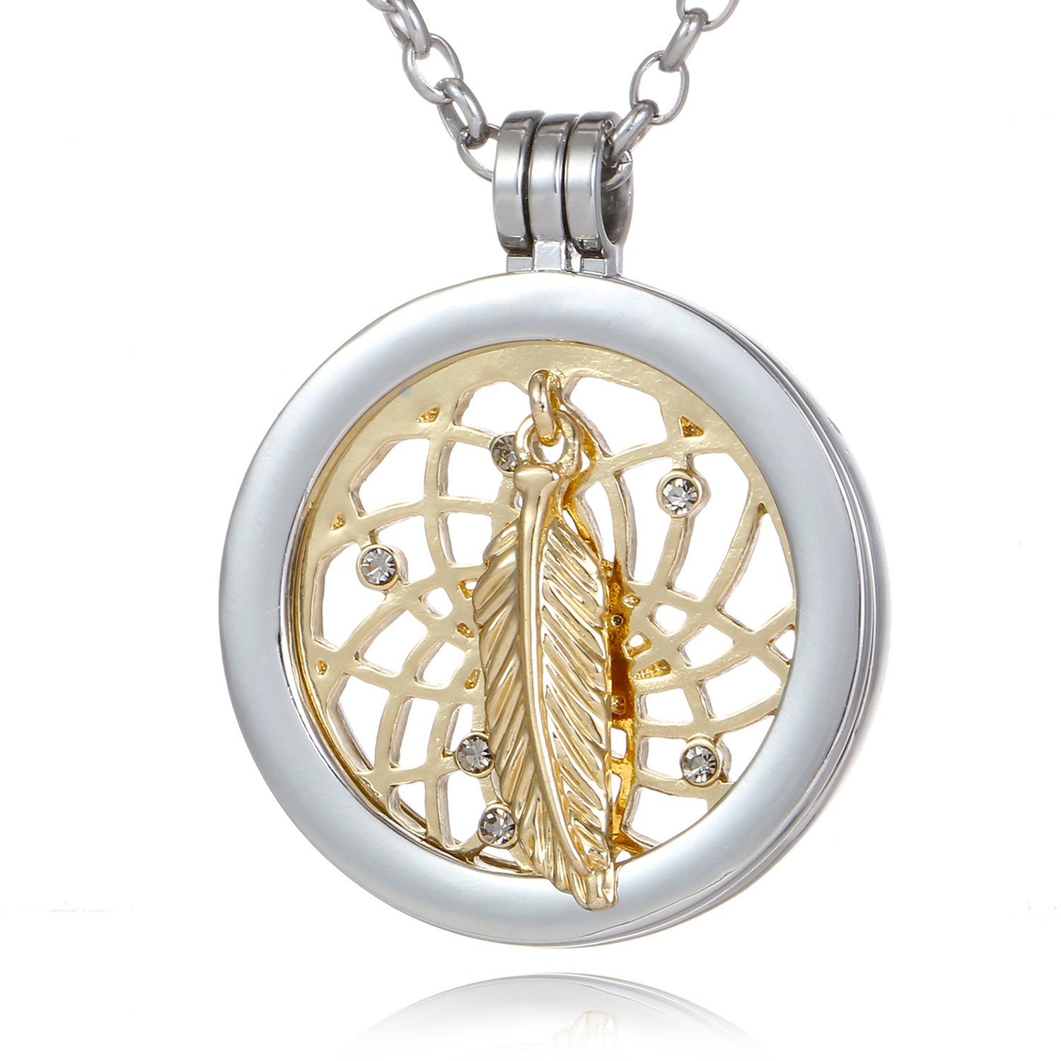 Morella Kette mit Anhänger Damen Halskette 70 cm mit Coin 33 mm (2-tlg., Ke günstig online kaufen