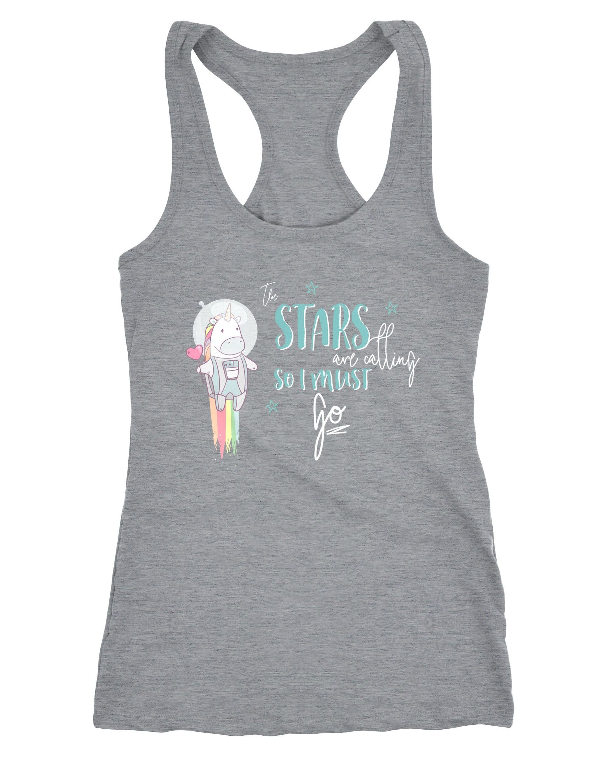 MoonWorks Tanktop Damen Tanktop Astronaut Einhorn günstig online kaufen