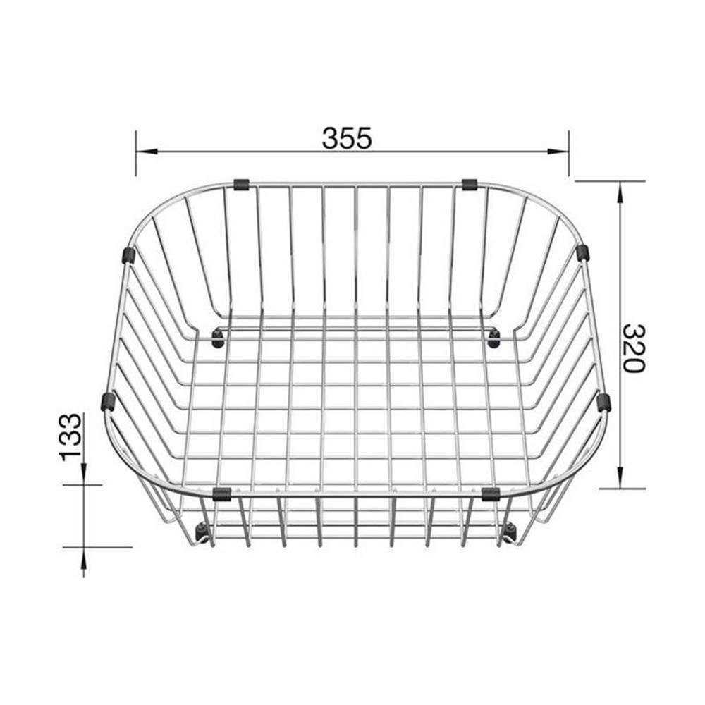 Blanco Geschirrständer Geschirrkorb Edelstahl 350 x 315 mm