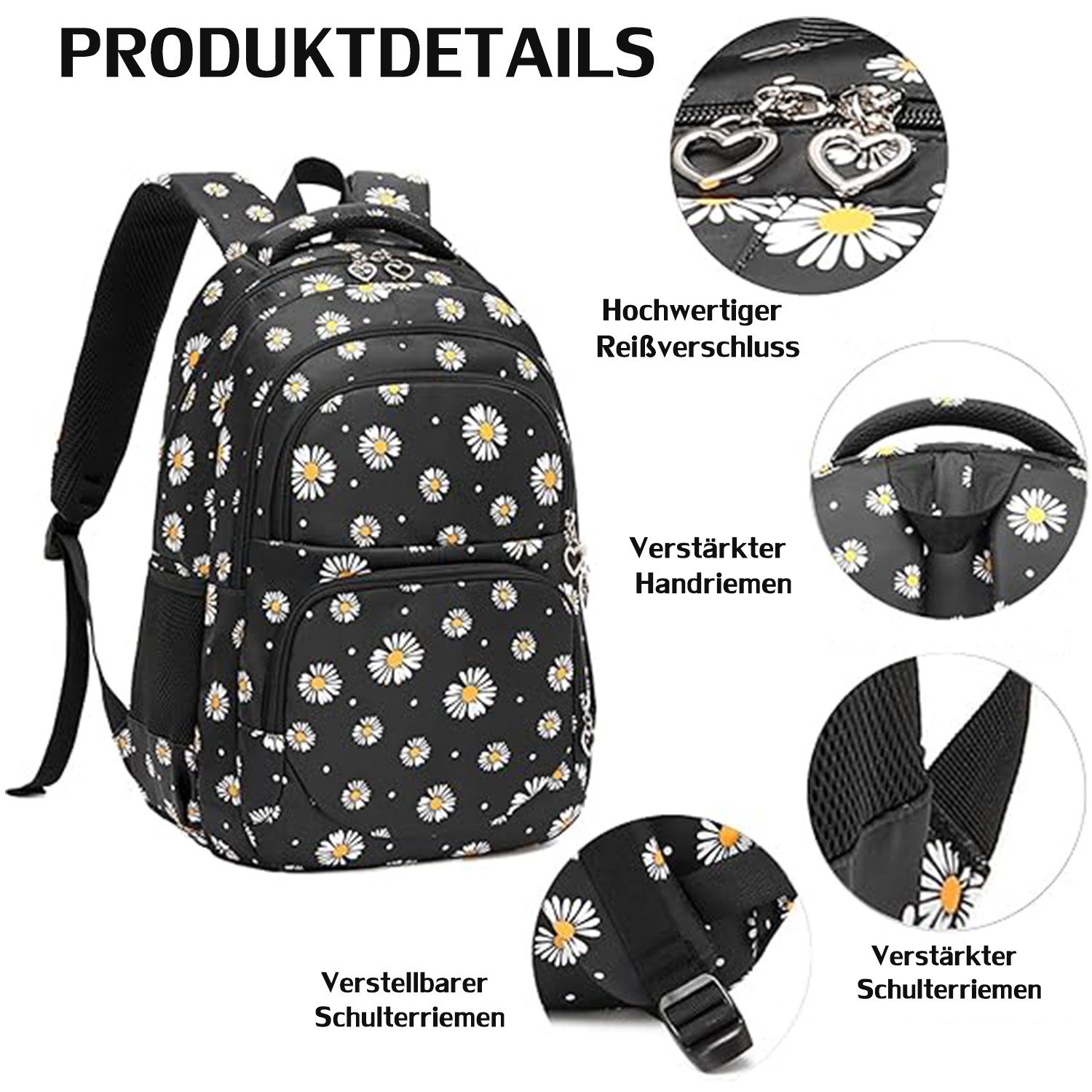 RWEUOQ Schulrucksack Schulrucksack Set 3-teilig Wasserabweisend günstig online kaufen