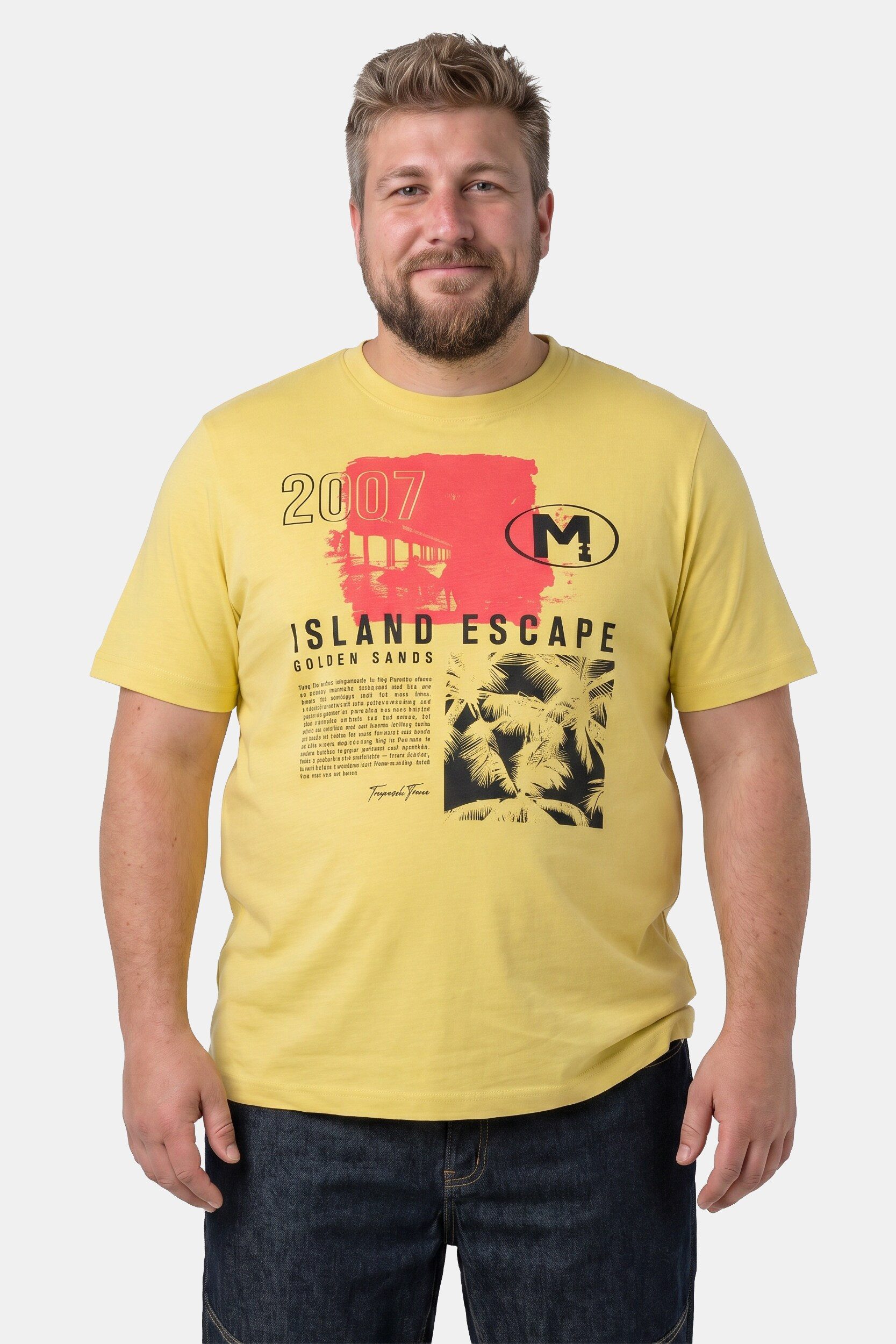 T-Shirt T-Shirt Halbarm Print Rundhals bis 8 XL