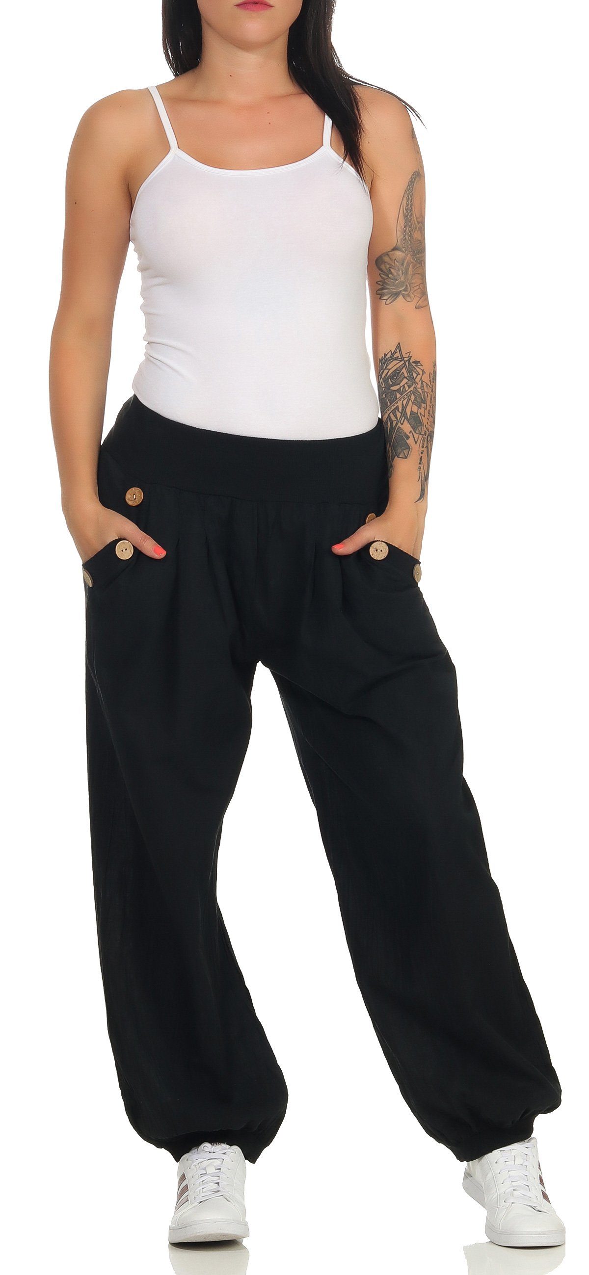 CLEO STYLE Pumphose Damen Sommerhose 401 günstig online kaufen