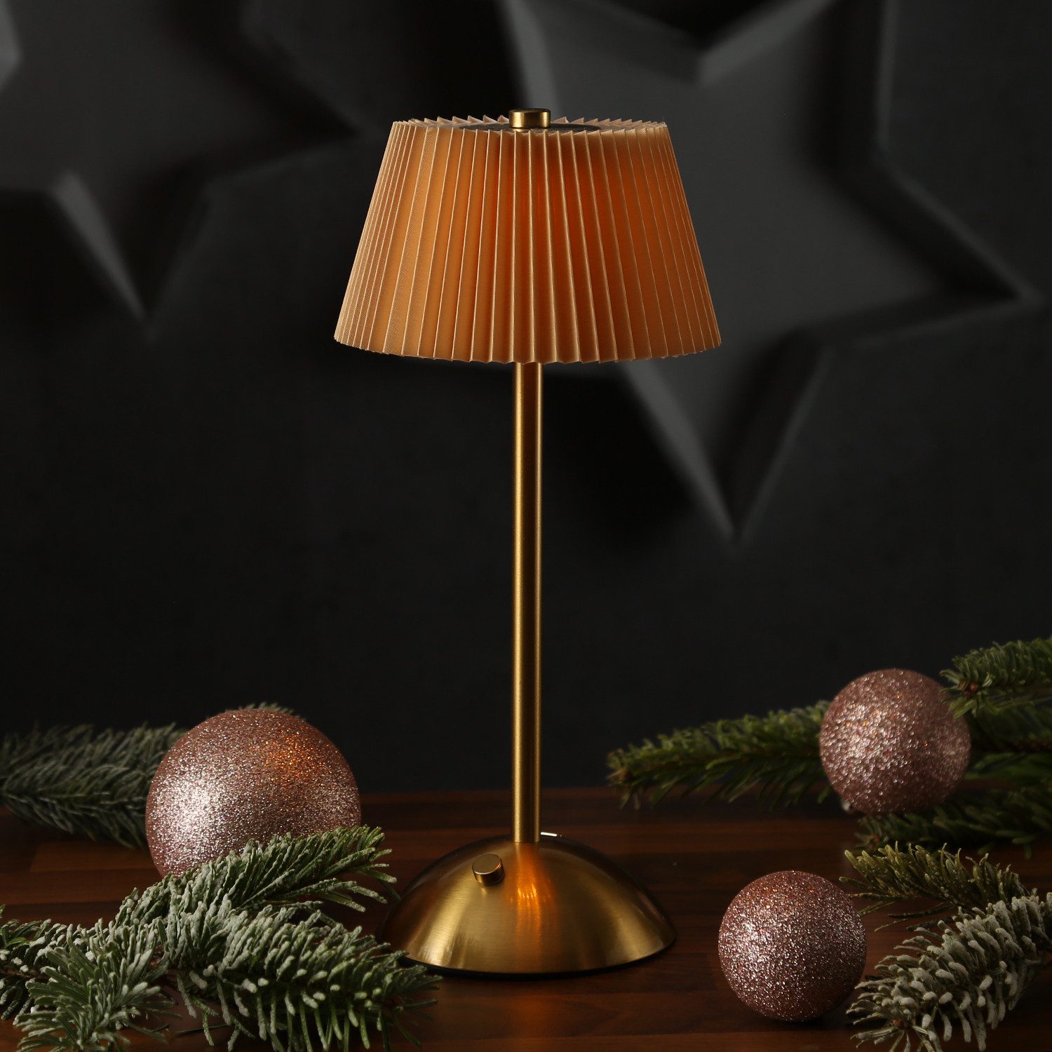 MARELIDA Tischleuchte LED Tischlampe mit Schirm wiederaufladbar dimmbar 3 L günstig online kaufen