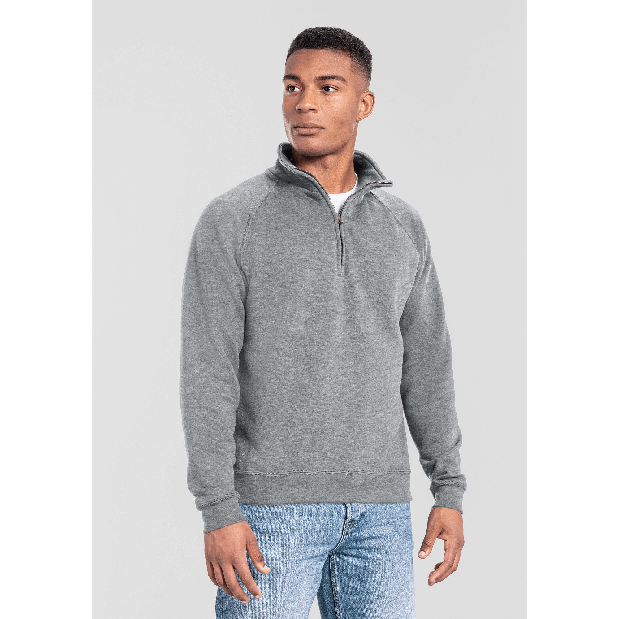 Fruit of the Loom Sweatshirt Iconic Premium Zip Neck Sweat – Bild 2 von 5