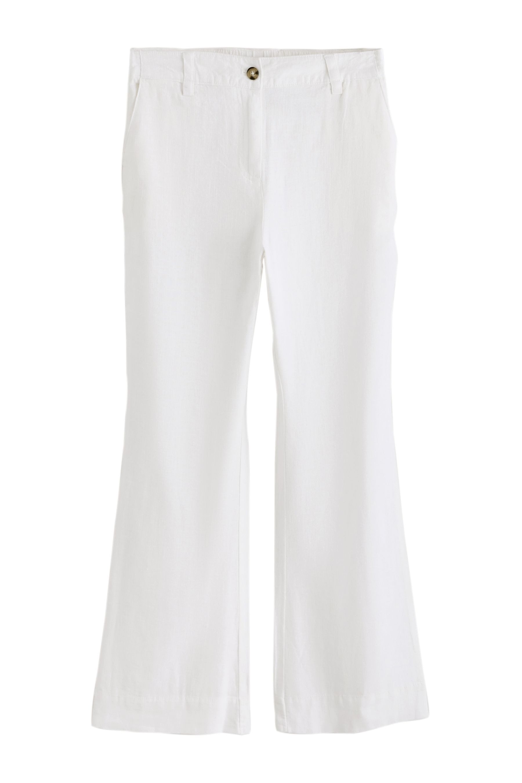 Schlaghose Elegante Hose aus Leinenmischung mit weitem Bein