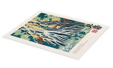 Posterlounge Poster Katsushika Hokusai, Kirifuri Waterfall, Wohnzimmer Japandi Malerei