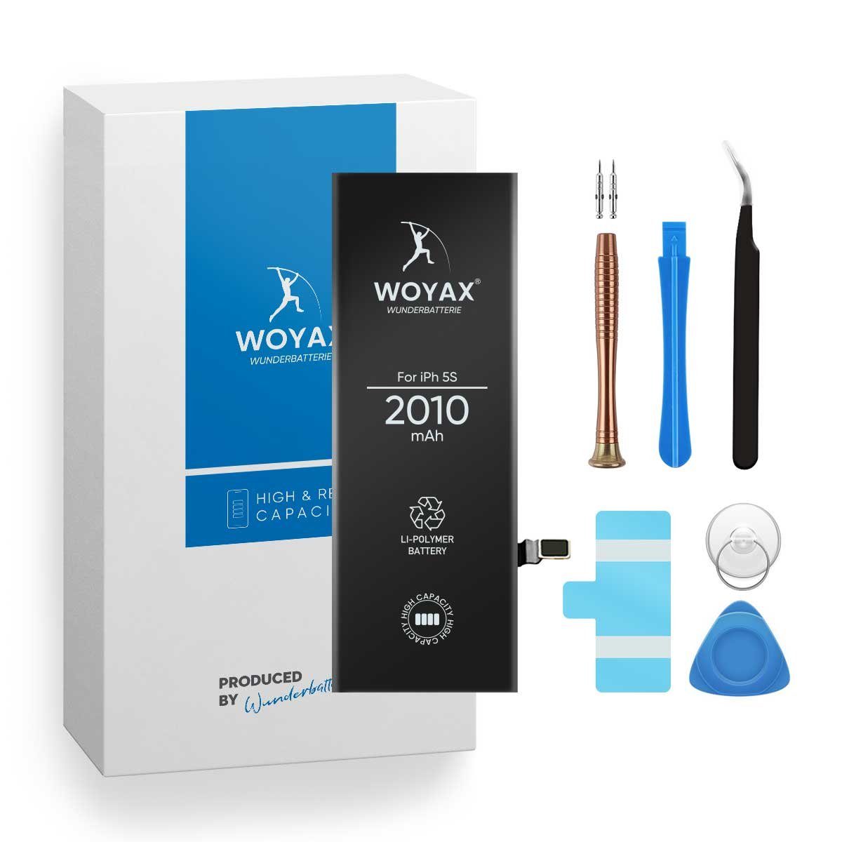 Woyax Wunderbatterie Akku für iPhone 5S / iPhone 5C 2010 mAh Hohe Kapazität Handy-Akku 2010 mAh (3.8 V)