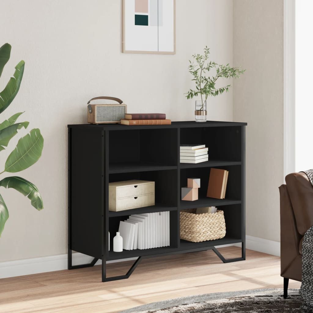 vidaXL Sideboard Sideboard Schwarz 91x35,5x74,5 cm Holzwerkstoff (1 St) günstig online kaufen