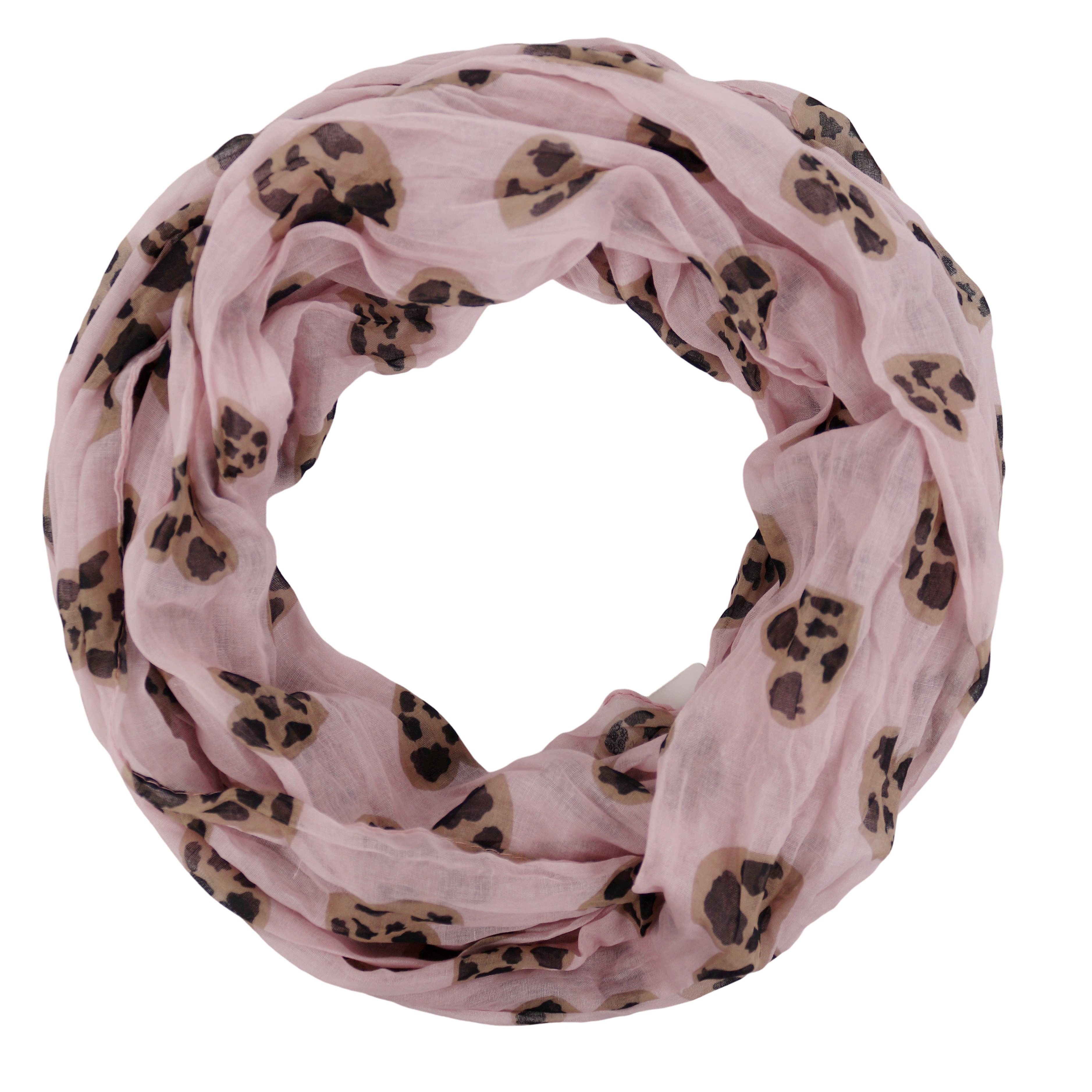 Loop Damen Schal mit Bunt-Muster Weich, Schlauchschal