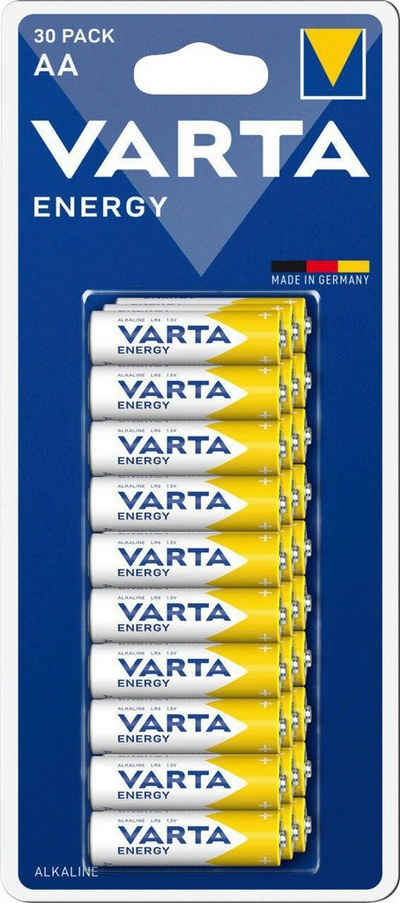 VARTA »30 er Pack ENERGY AAA Micro Batterie Set, made in Germany« Batterie, LR03 (30 St), bis zu 5 Jahren lagerfähig!