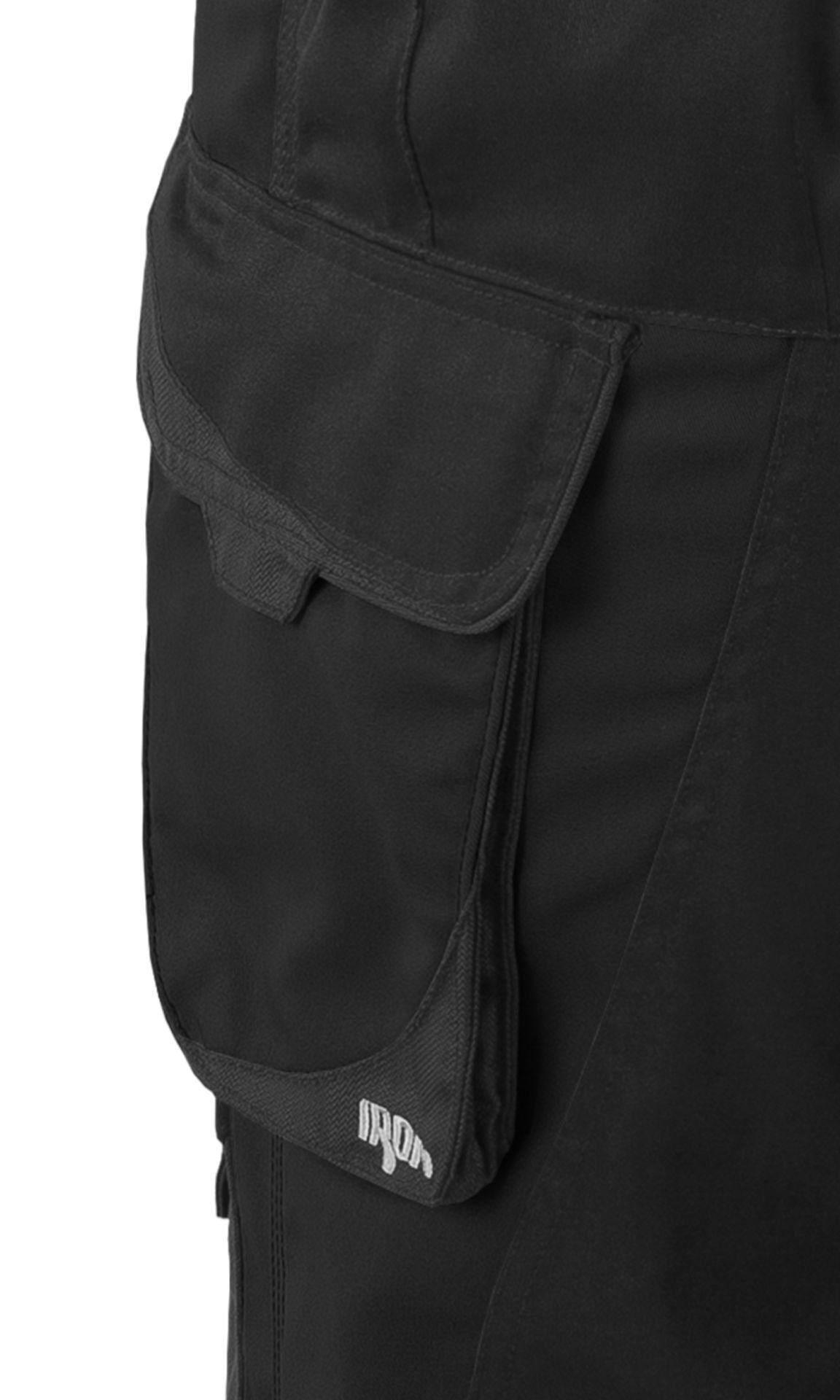 IRON QUALITEX WORKWEAR funktionaler moderne Blaumann Grizzlyskin HIGH Arbeitslatzhose schwarz QUALITY Arbeitslatzhose