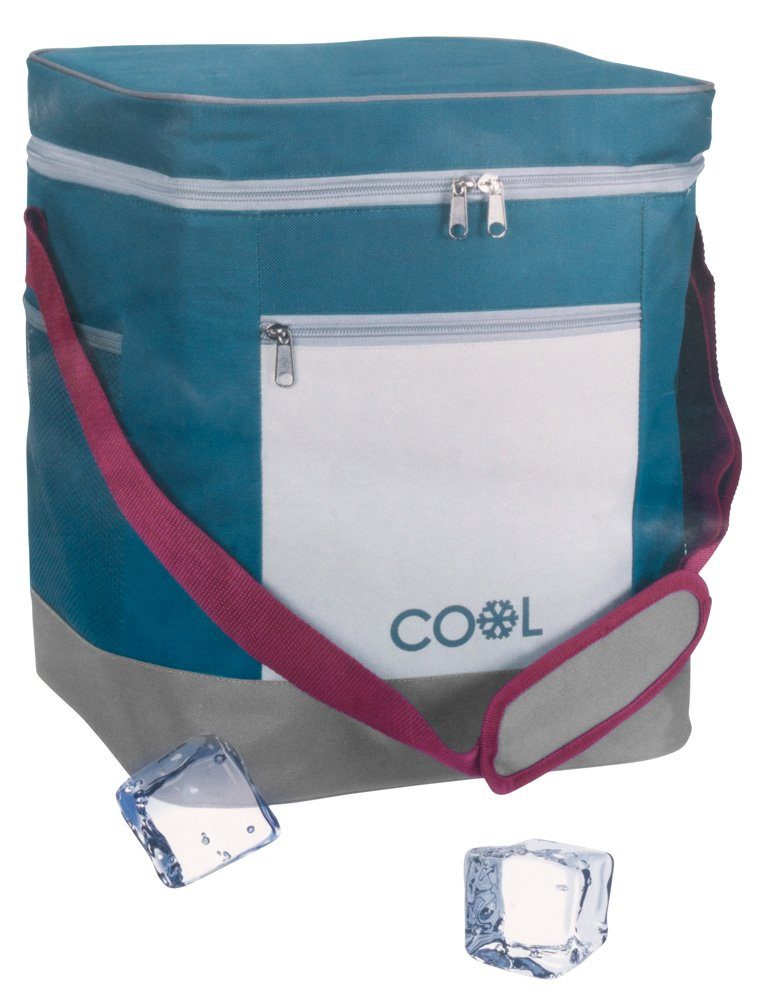 HAC24 Mini Kühltasche 16l Isoliert Blau Für 12 Dosen Thermotasche  Campingtasche Isoliertasche Kühlkorb Camping Picknicktasche Kühlbox