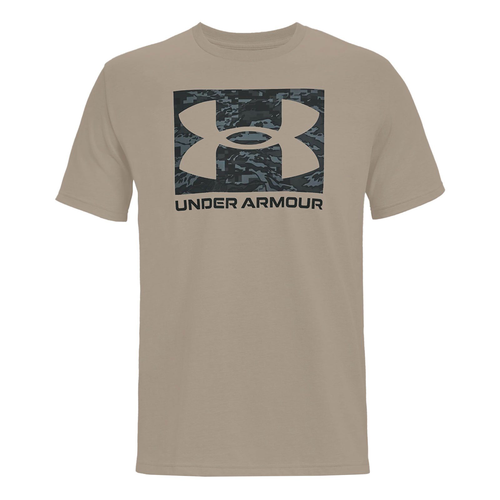 Logo-Print coolem Camo mit T-Shirt Armour® Boxed Under sahara 236 T-Shirt Logo ABC