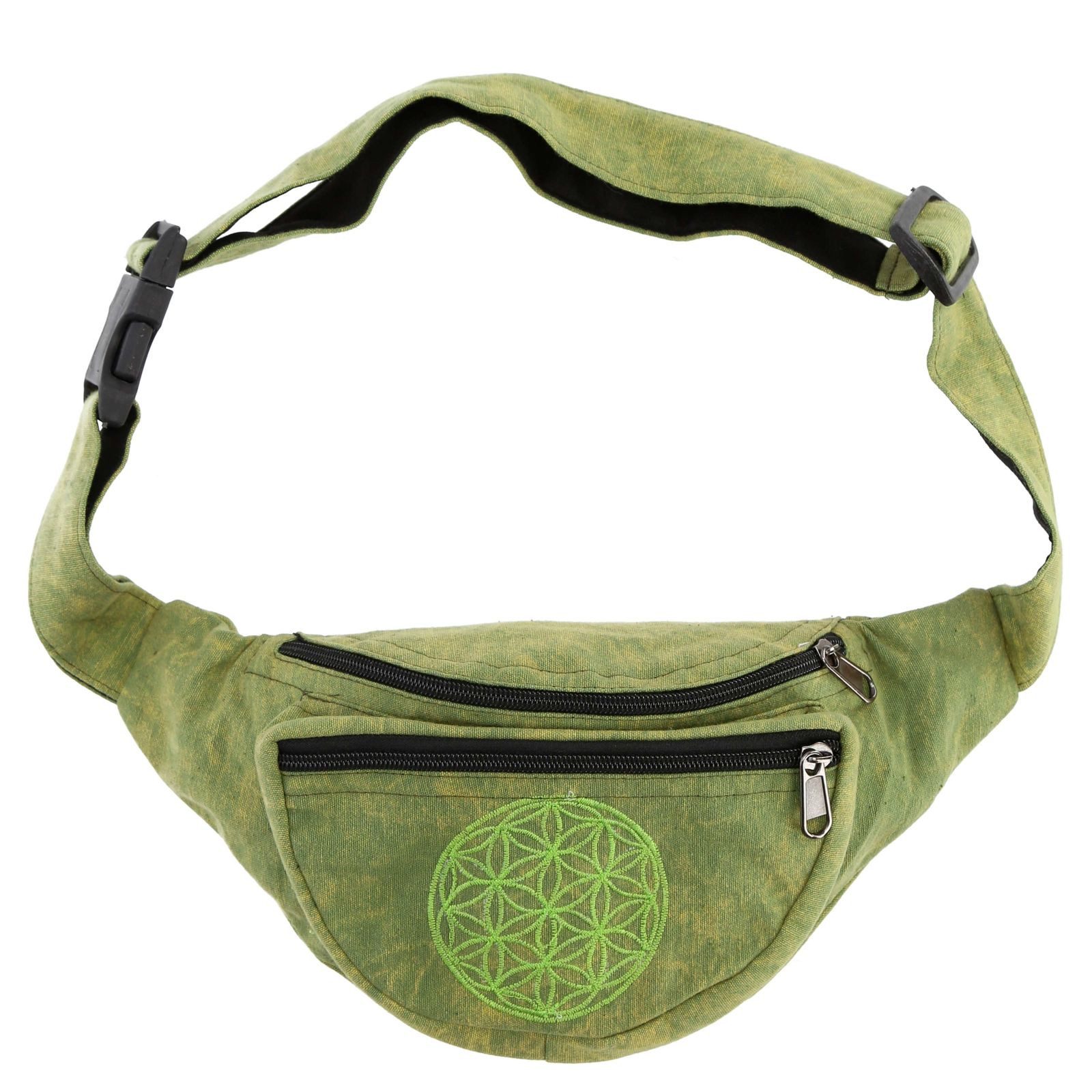 Bauchtasche Kunst&Magie Bauch/Schulter/Gürtel/Hüfttasche Stonewashed Lebensblume