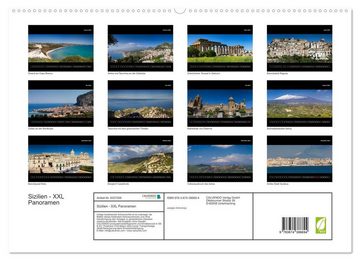 CALVENDO Wandkalender Sizilien - XXL Panoramen (Premium, hochwertiger DIN A2 Wandkalender 2023, Kunstdruck in Hochglanz)
