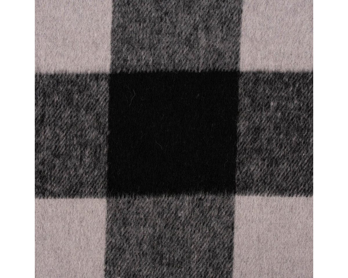 Thumbnail - SCHÖNER LEBEN. Stoff Bekleidungsstoff Flanell-Art Holzfäller Karo angeraut hellgrau schwar