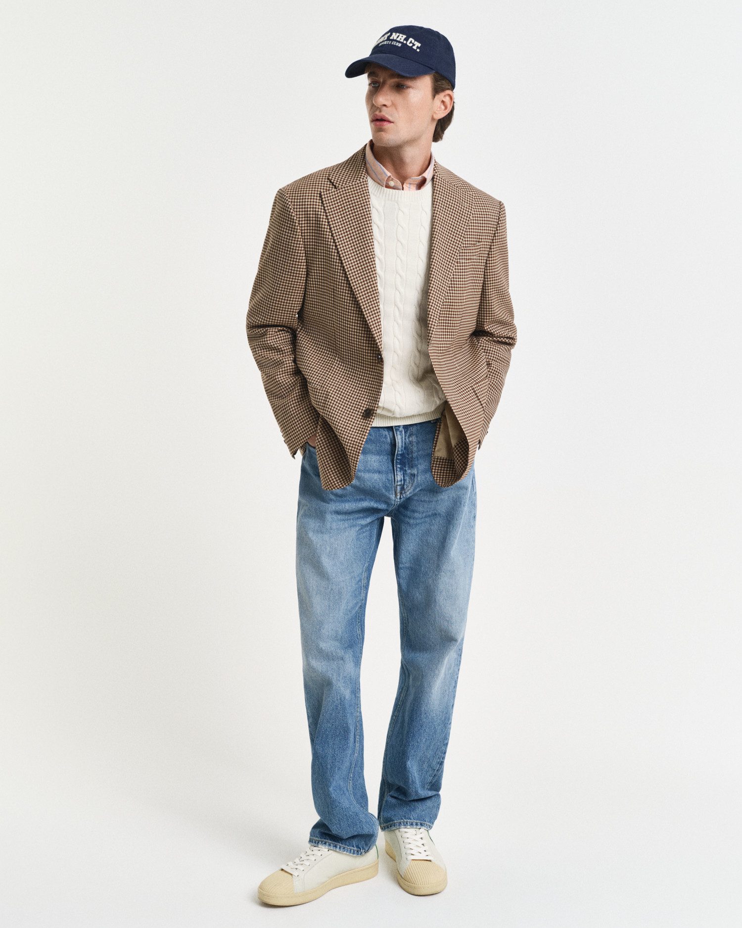 Gant Zopfstrickpullover aus Baumwolle Farbe dunkelblau Größe: 4XL günstig online kaufen