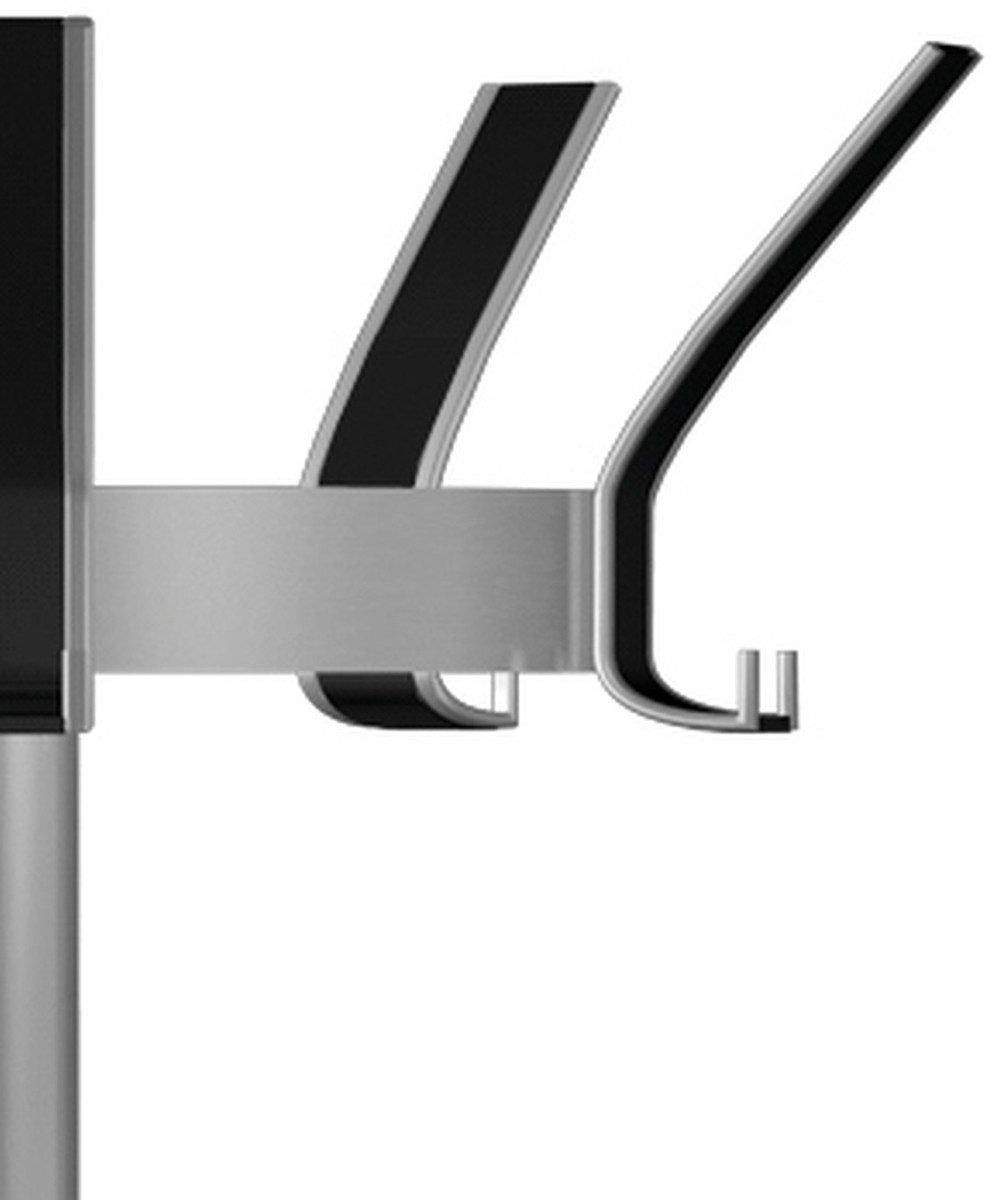 KERKMANN Garderobenständer Garderobe New Public 12 Haken alusilber/schwarz