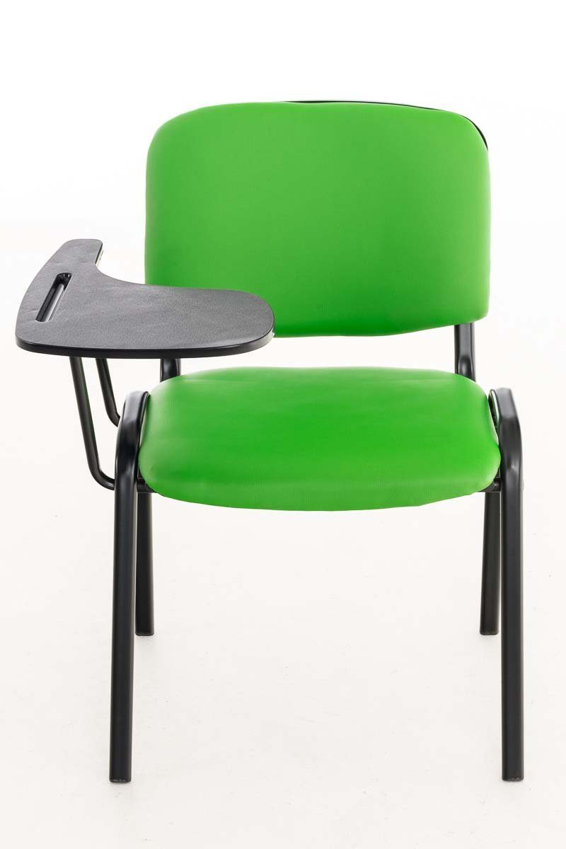 CLP Besucherstuhl Ken Sitzfläche Klapptisch& Kunstleder, grün gepolsterte