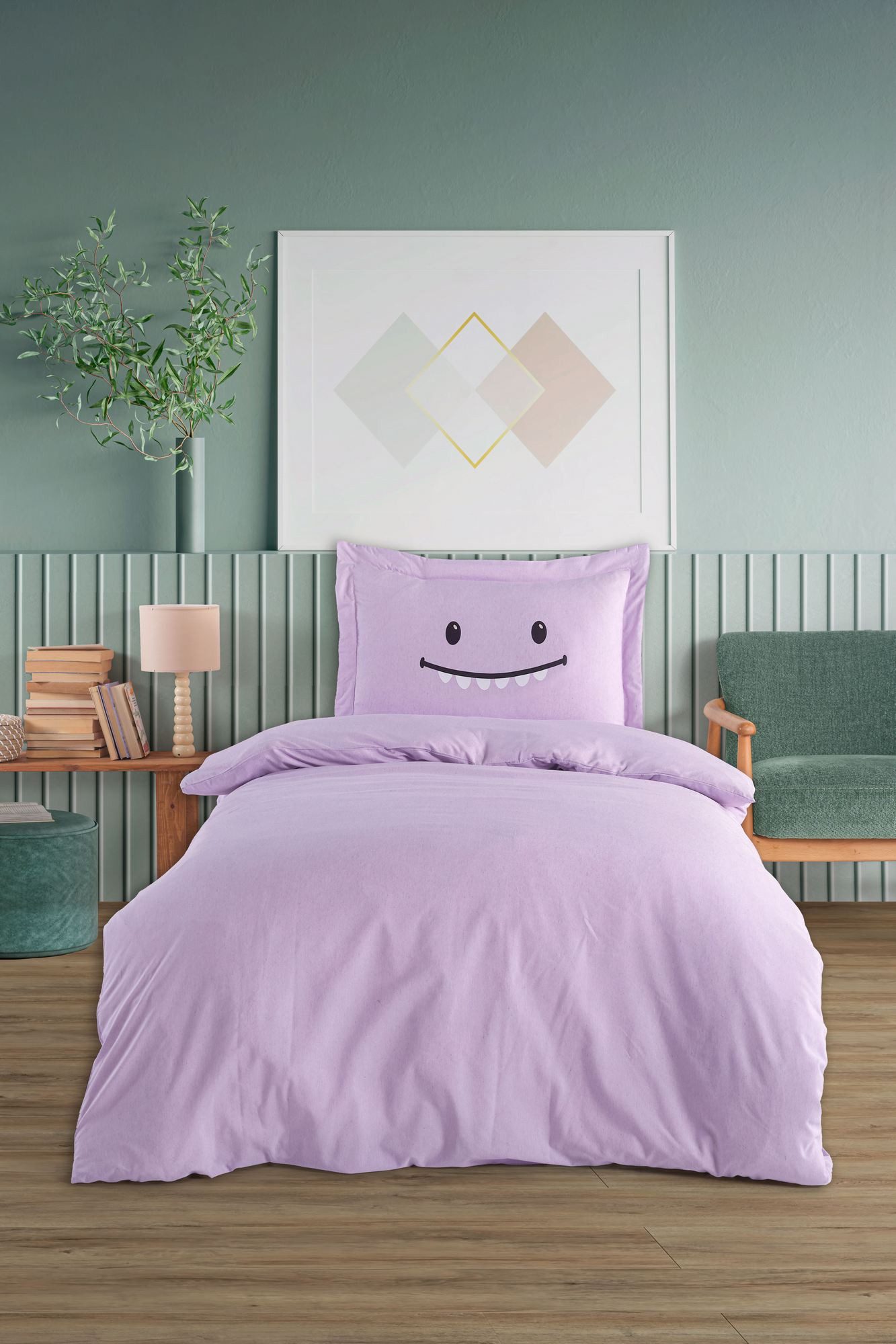 L'Essentiel Maison Jugendbettwäsche Set, Labubus, Baumwolle, 2 teilig, Luxuriöses Lububu Bettdeckenbezug-Set aus Baumwollmischung