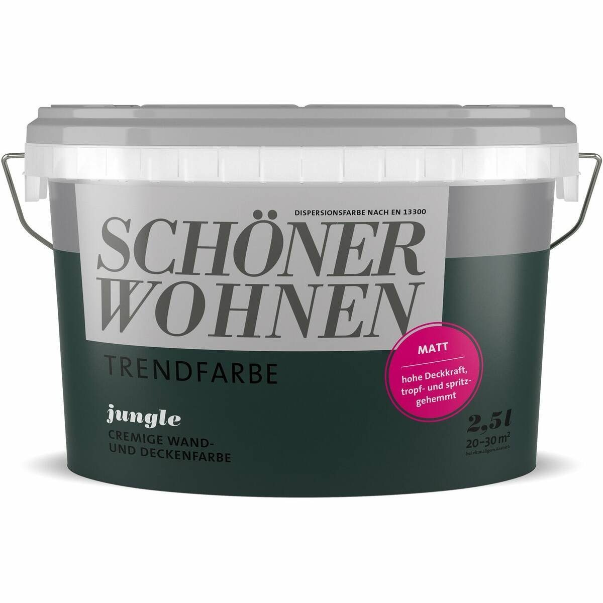 SCHÖNER WOHNEN FARBE Wand- und Deckenfarbe Jungle, Tropf- und spritzgehemmt, Lösemittelfrei