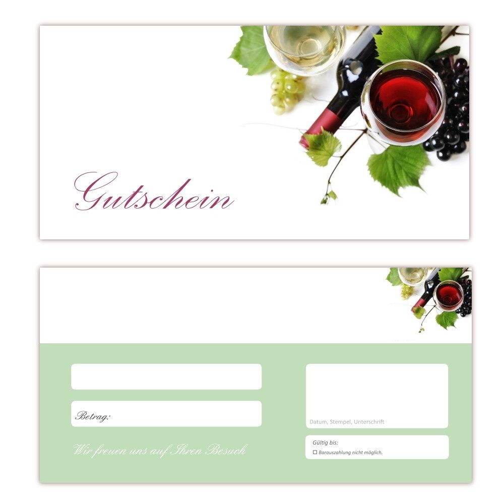 Geschenkkarte Geschenkgutscheine Gastronomie Wein Restaurant Weinhandlung
