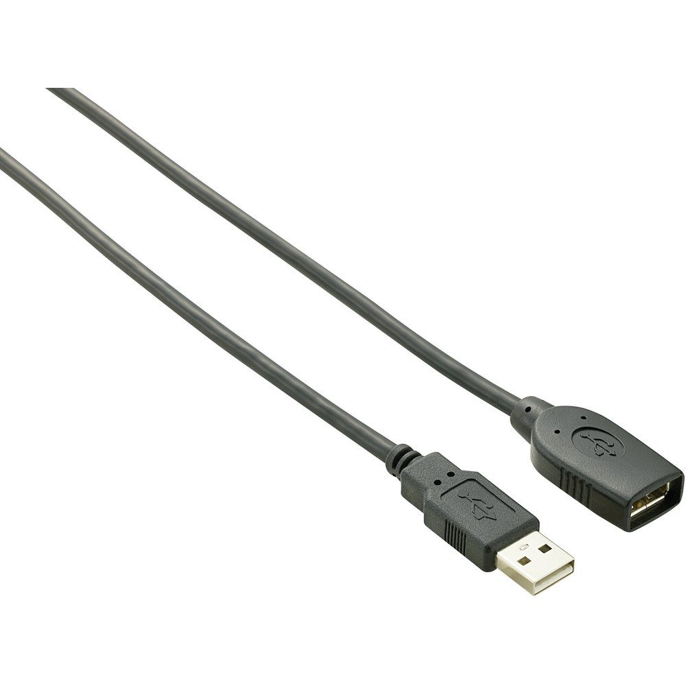 Renkforce Renkforce USB-Kabel USB 2.0 USB-A Stecker, USB-A Buchse 10.00 m Schwa USB-Kabel, (1000.00 cm)