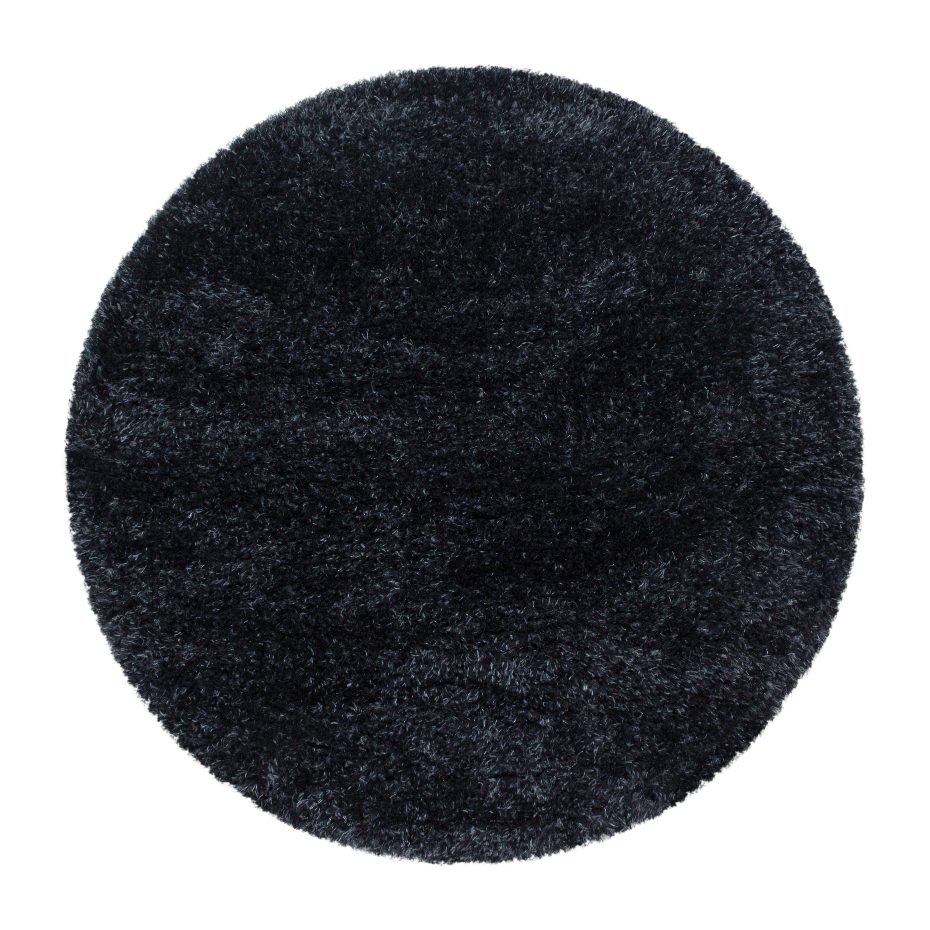 Carpettex Hochflor-Teppich Unicolor - Einfarbig, Rund, günstig online kaufen