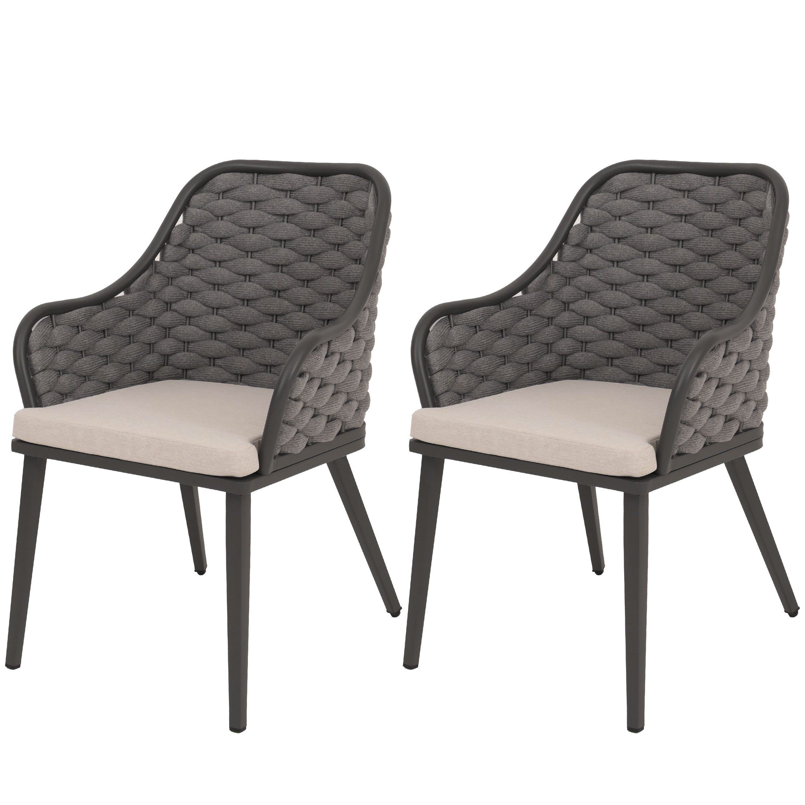 MCW Gartenstuhl MCW-O16 (2 St), Mit Fußbodenschonern