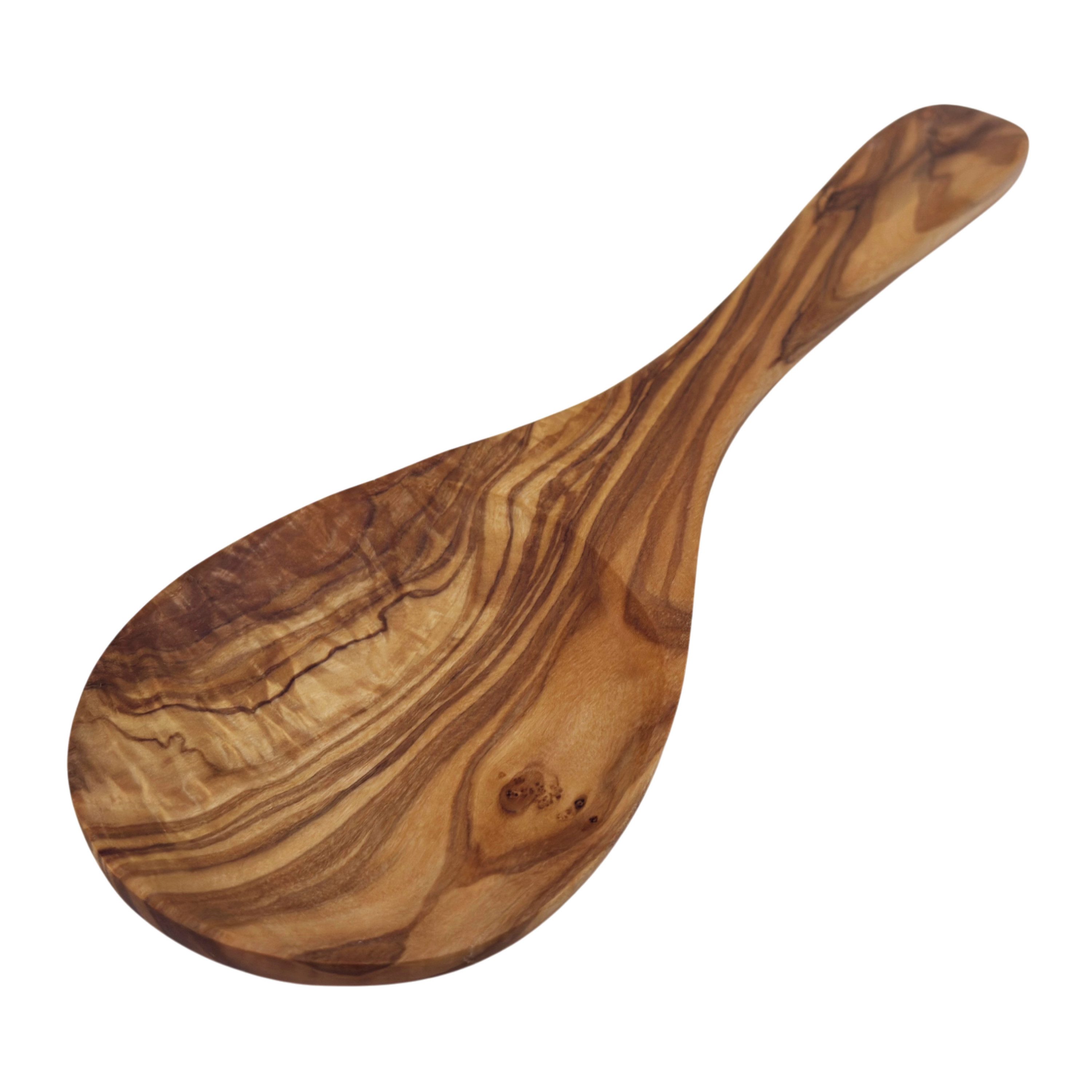 medina mood Reislöffel "Solo" L 27 cm, extrabreiter Servierlöffel aus Olivenholz