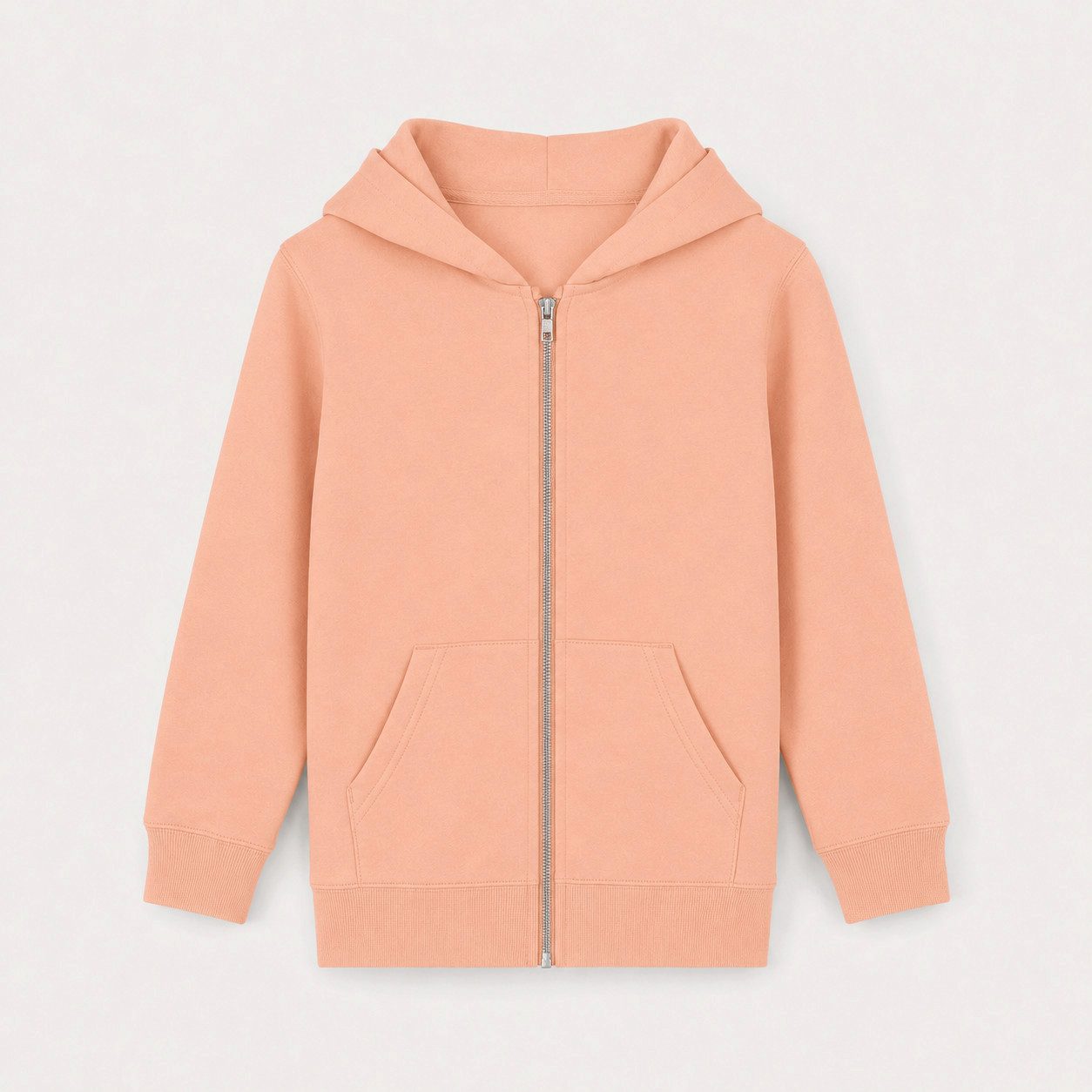 Sitztgut Kapuzensweatjacke Kinder Zip-Hoodie aus Bio-Baumwolle (1-tlg) Doppellagige Kapuze, Metallreißverschluss und Kängurutaschen