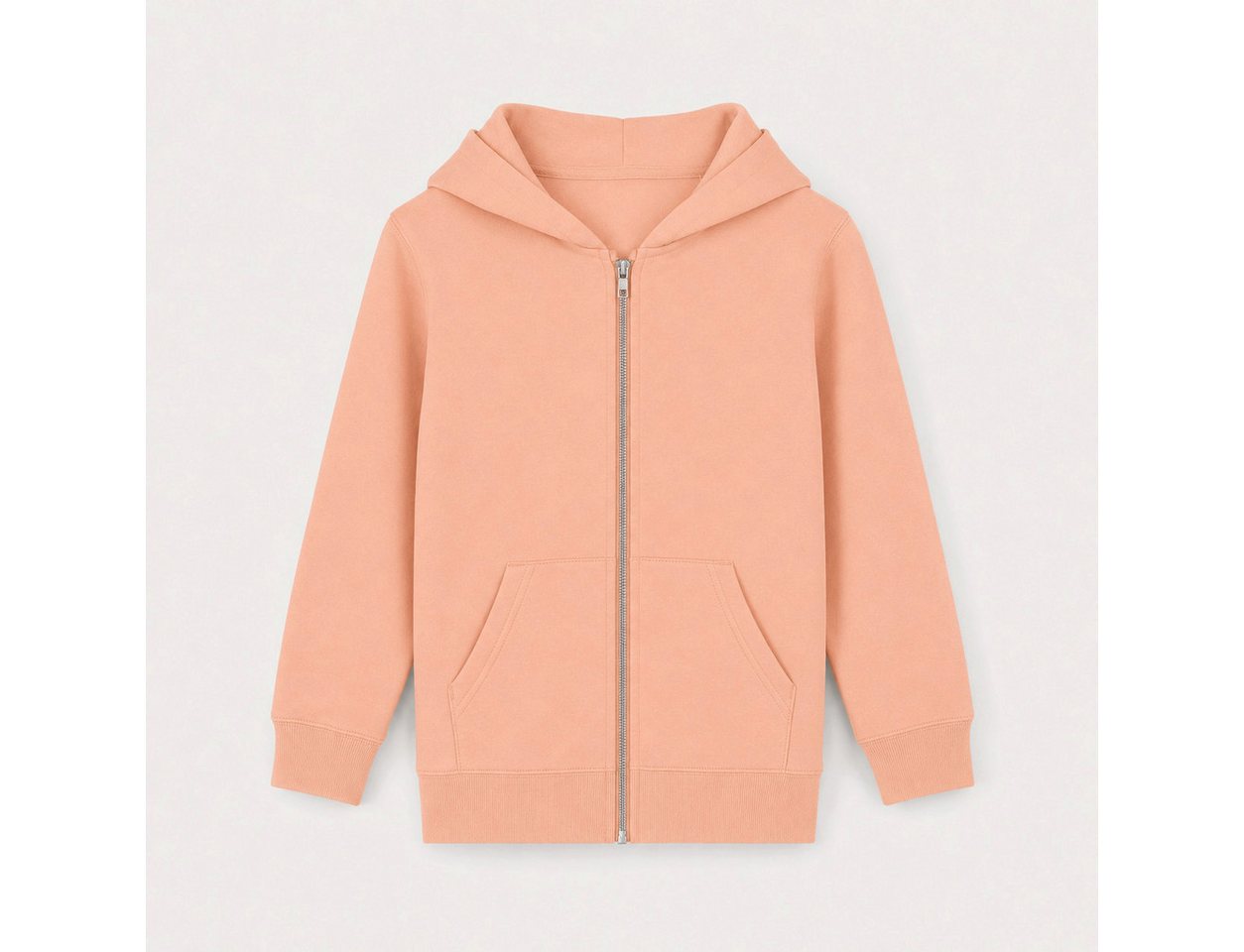 Sitztgut Kapuzensweatjacke Kinder Zip-Hoodie aus Bio-Baumwolle (1-tlg) Doppellagige Kapuze, Metallreißverschluss und Kängurutaschen