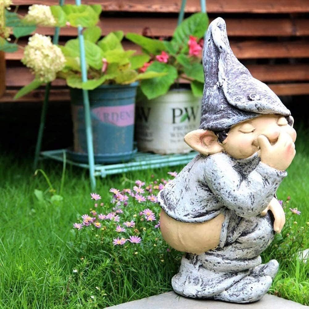 Geschenkehöhle Gartenzwerg Lustiger Gartenzwerg mit Po – Wetterfeste Gartenfigur Deko Outdoor, (1 St), Frecher Gartenzwerg mit Humor – der Hingucker für jeden G – Bild 2 von 5
