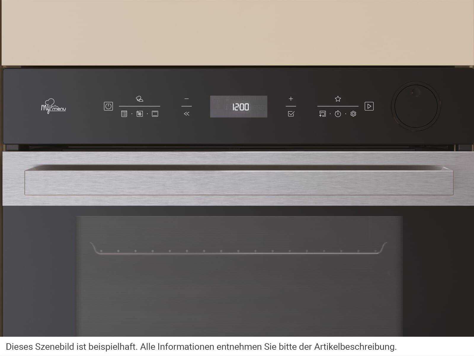 BAUKNECHT Einbaubackofen, mit Teil-Teleskopauszug, Pyrolyse-Selbstreinigung