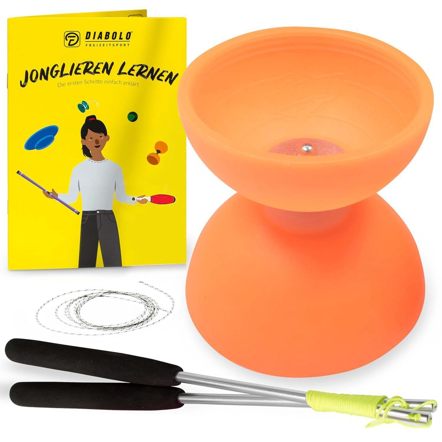 Diabolo Set UV Comet - inkl. Alu-Handstäben, Ersatzschnur, Anleitung