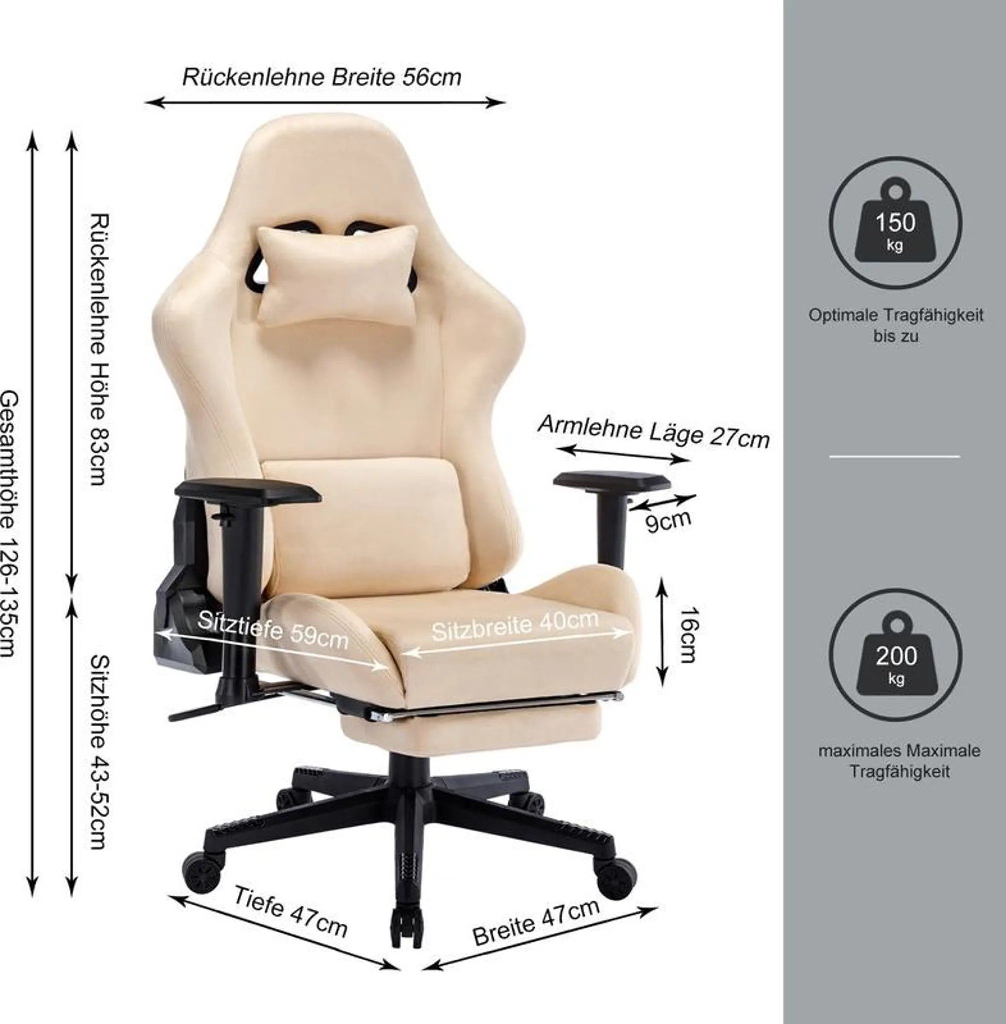 Happy Home Gaming-Stuhl Gaming & Bürostuhl günstig online kaufen