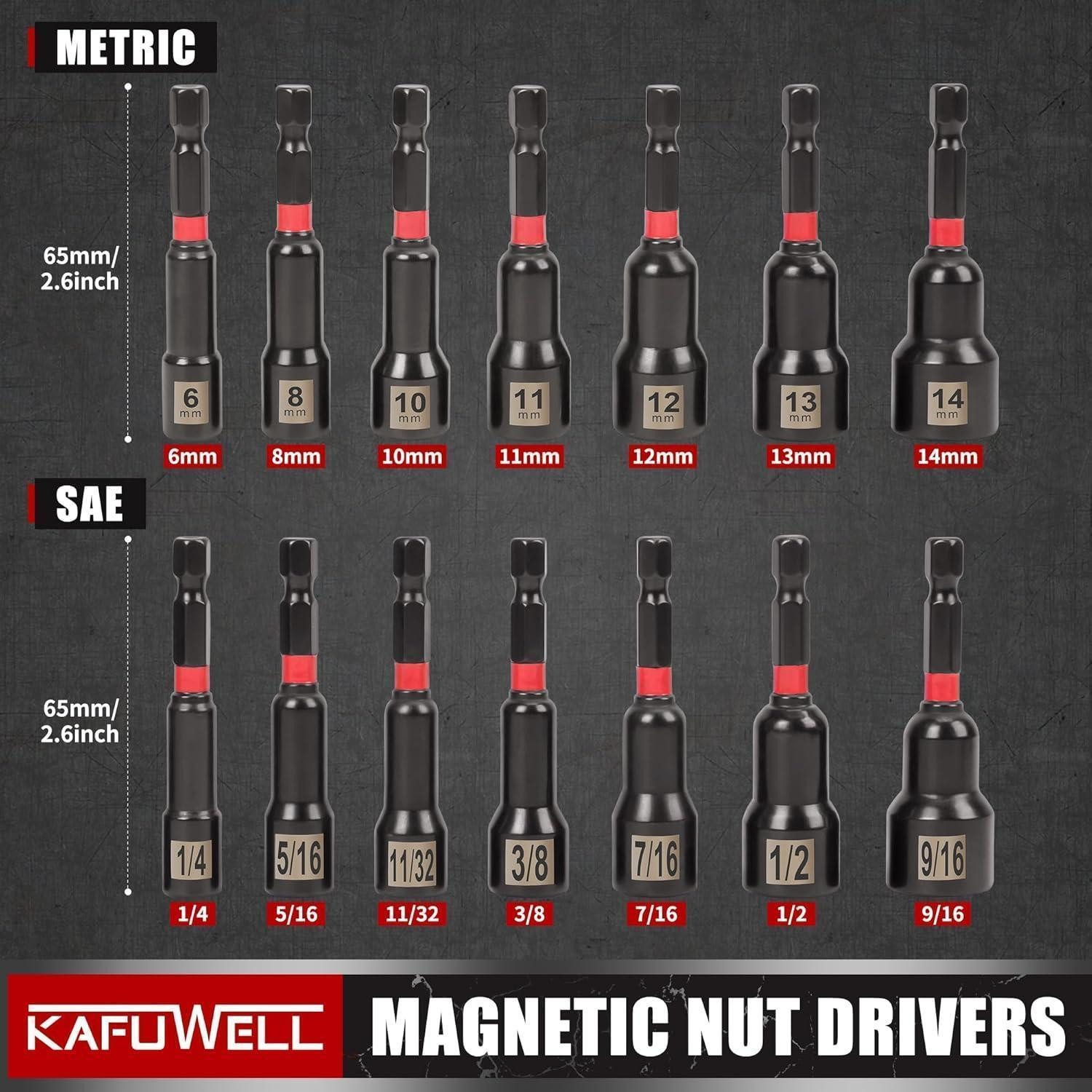 LuxusKollektion Steckschlüssel Magnet-Stecknuss-Set 21tlg mit Bithalter