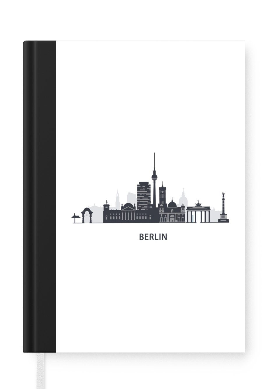 MuchoWow Notizbuch Berlin - Europa - Skyline, Journal, Merkzettel, Tagebuch, Notizheft, A5, 98 Seiten, Haushaltsbuch