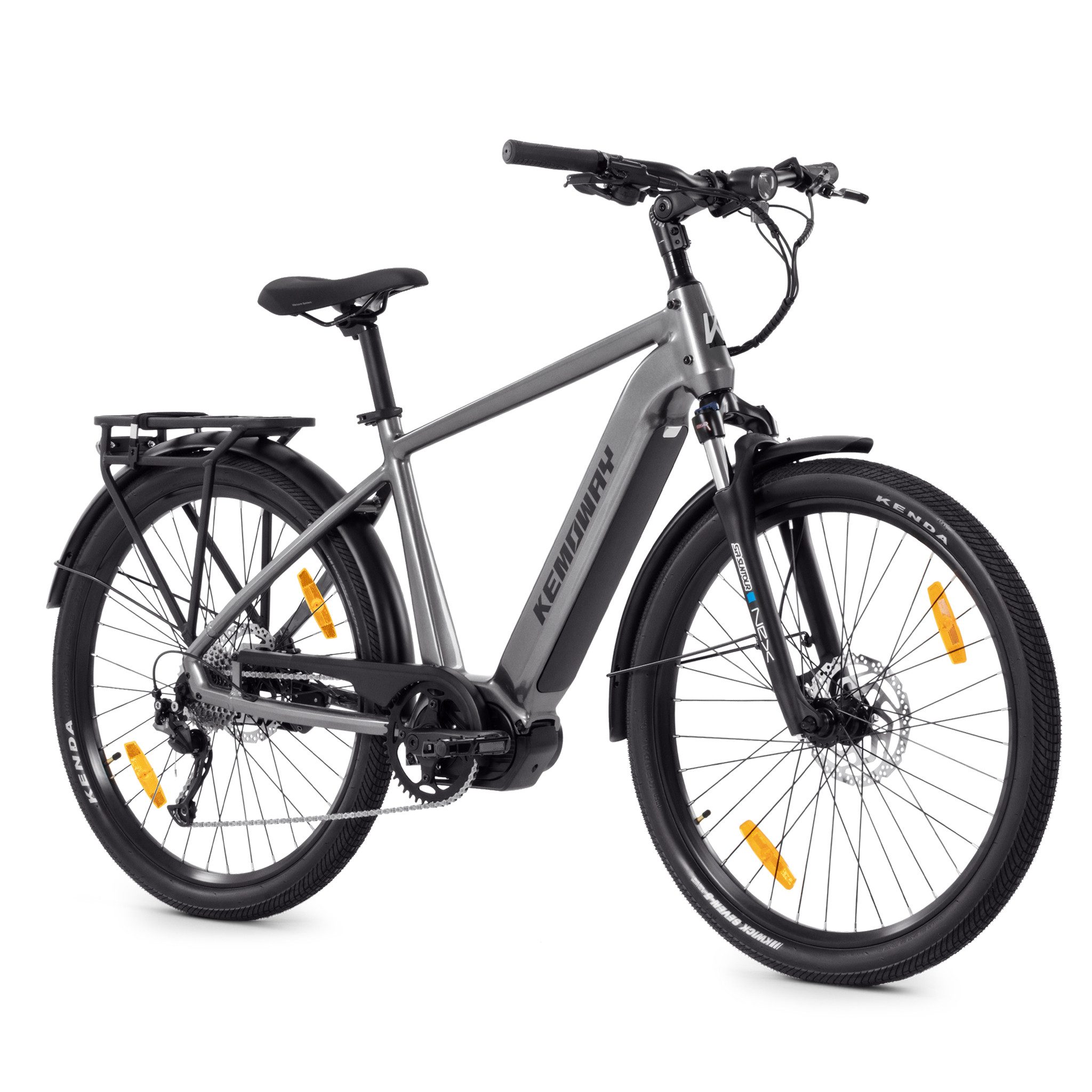 KEMOWAY E-Bike Cityrad E-Bike Cityrad 27,5 Zoll City E-Bike 250W Mittelmotor 48V 720Wh Akku, 9 Gang SHIMANO Alivio RD-M3100 Schaltwerk, Kettenschaltung