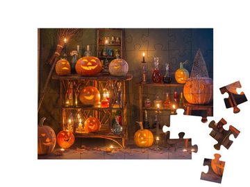 puzzleYOU Puzzle Halloween-Dekoration mit Kürbissen, 48 Puzzleteile, puzzleYOU-Kollektionen Festtage