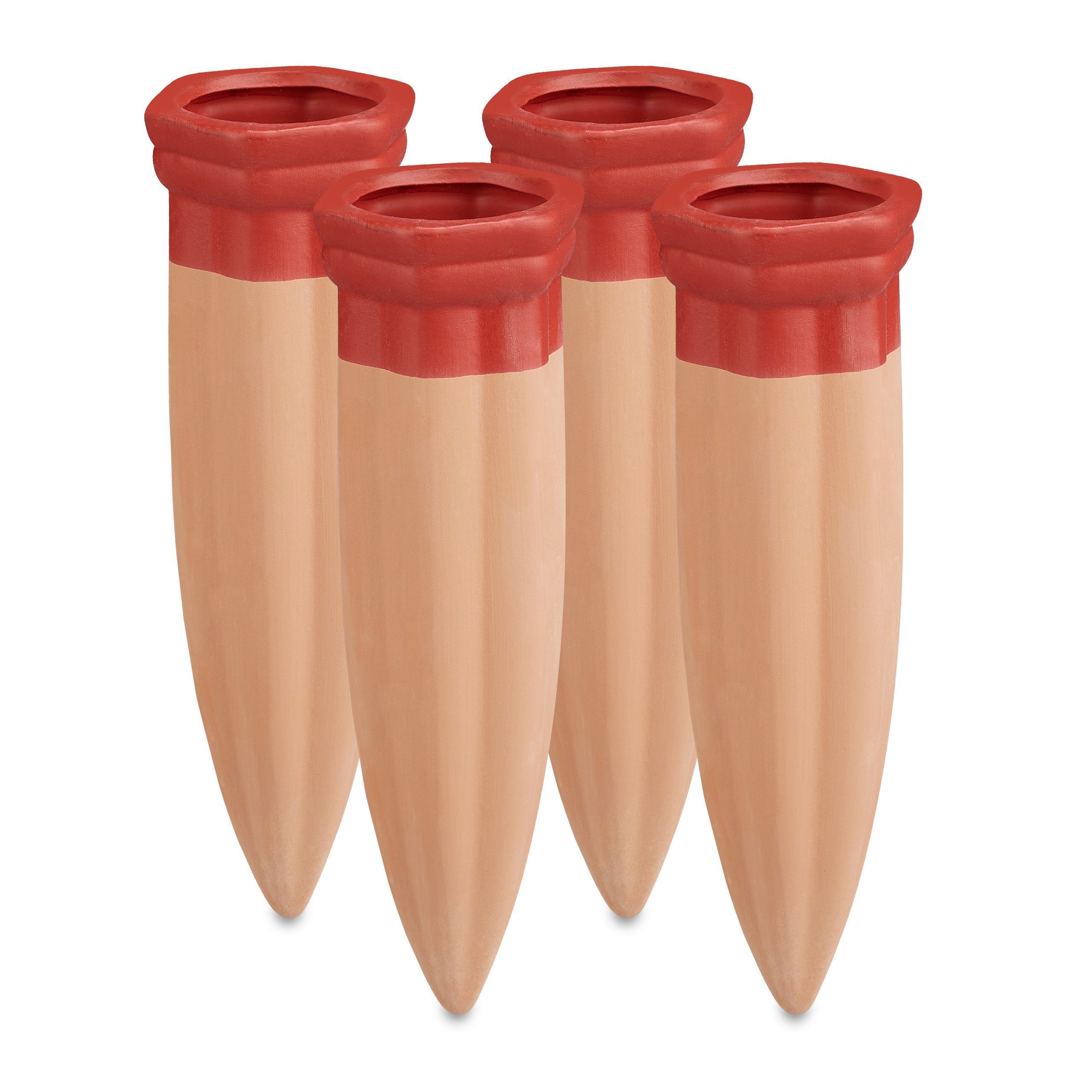 relaxdays Tropfer Tonspitzen Bewässerung 4er Set, (4-tlg)