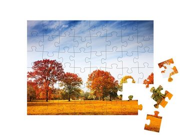 puzzleYOU Puzzle Bunte Bäume im Herbst, 48 Puzzleteile, puzzleYOU-Kollektionen Herbst, Himmel & Jahreszeiten