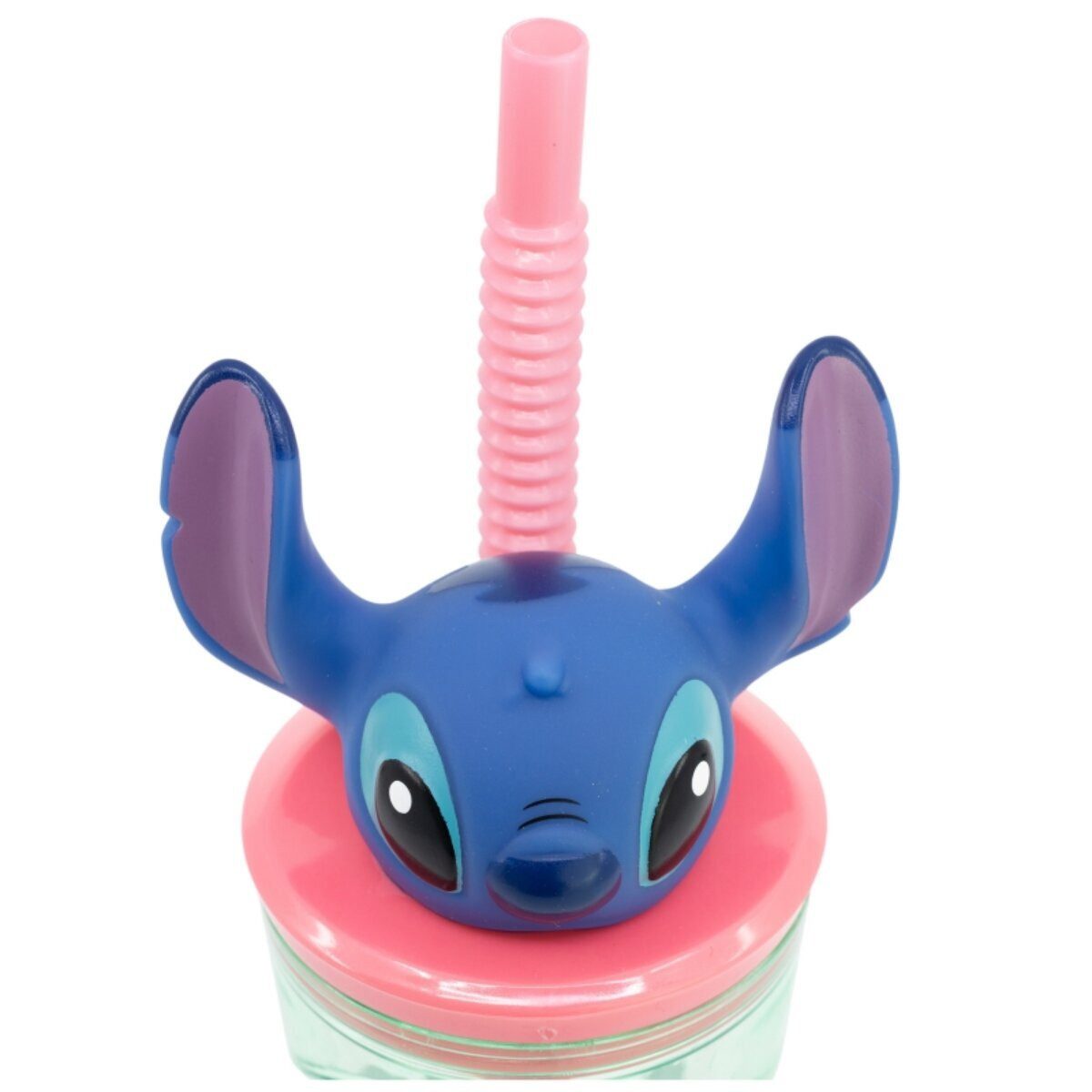 Lilo & Stitch Trinkflasche Lilo & Stitch Trinkbecher 3D Kinderbecher & Strohhalmbecher 360ml
