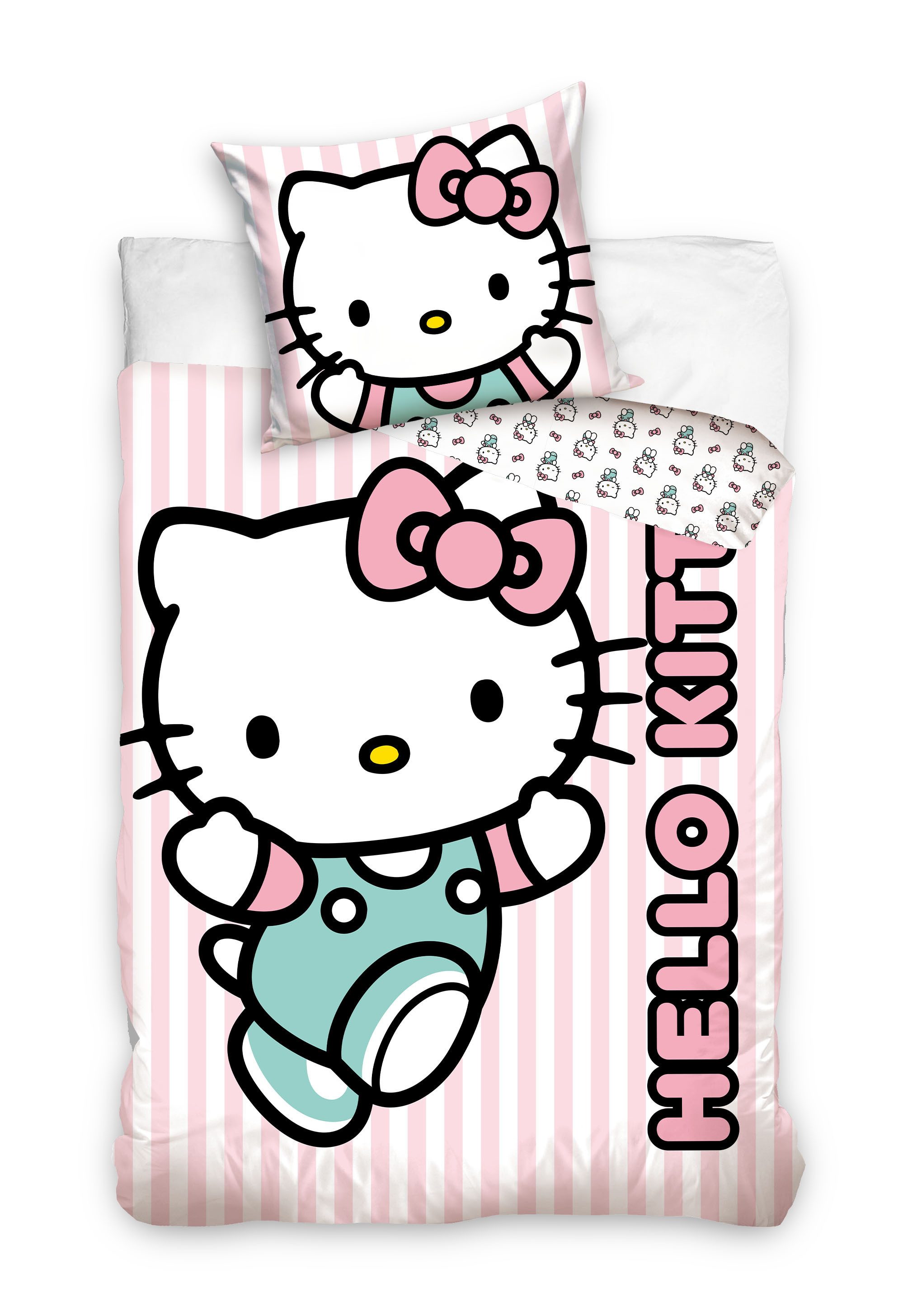 Hello Kitty Kinderbettwäsche Hello Kitty Kinderbettwäsche 160 x 200 cm günstig online kaufen